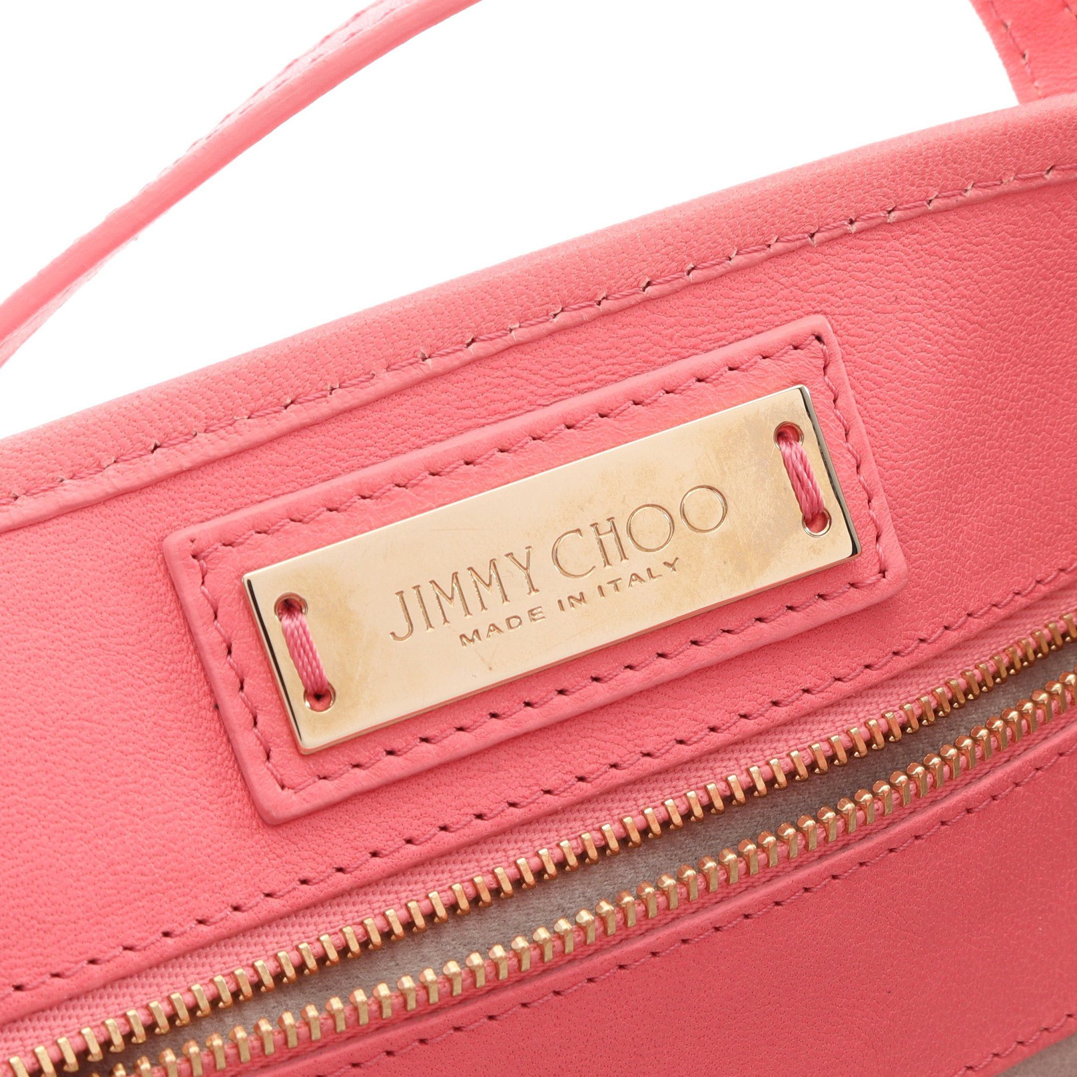 Jimmy Choo Jimmy Choo Sasha S Handbag Tote Bag Star Studs Leather Pink Size ONE SIZE - 4 Thumbnail