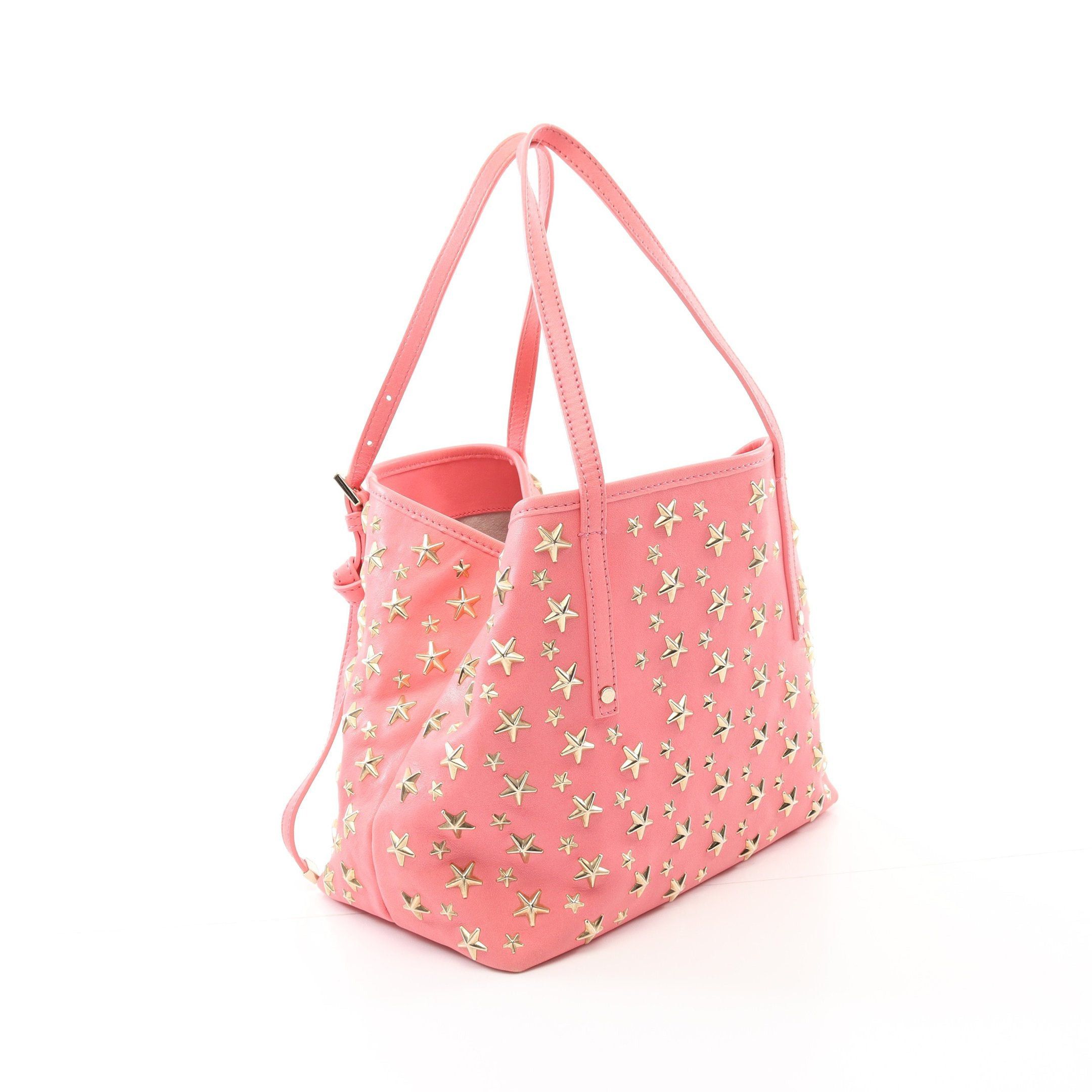 Jimmy Choo Jimmy Choo Sasha S Handbag Tote Bag Star Studs Leather Pink Size ONE SIZE - 2 Thumbnail