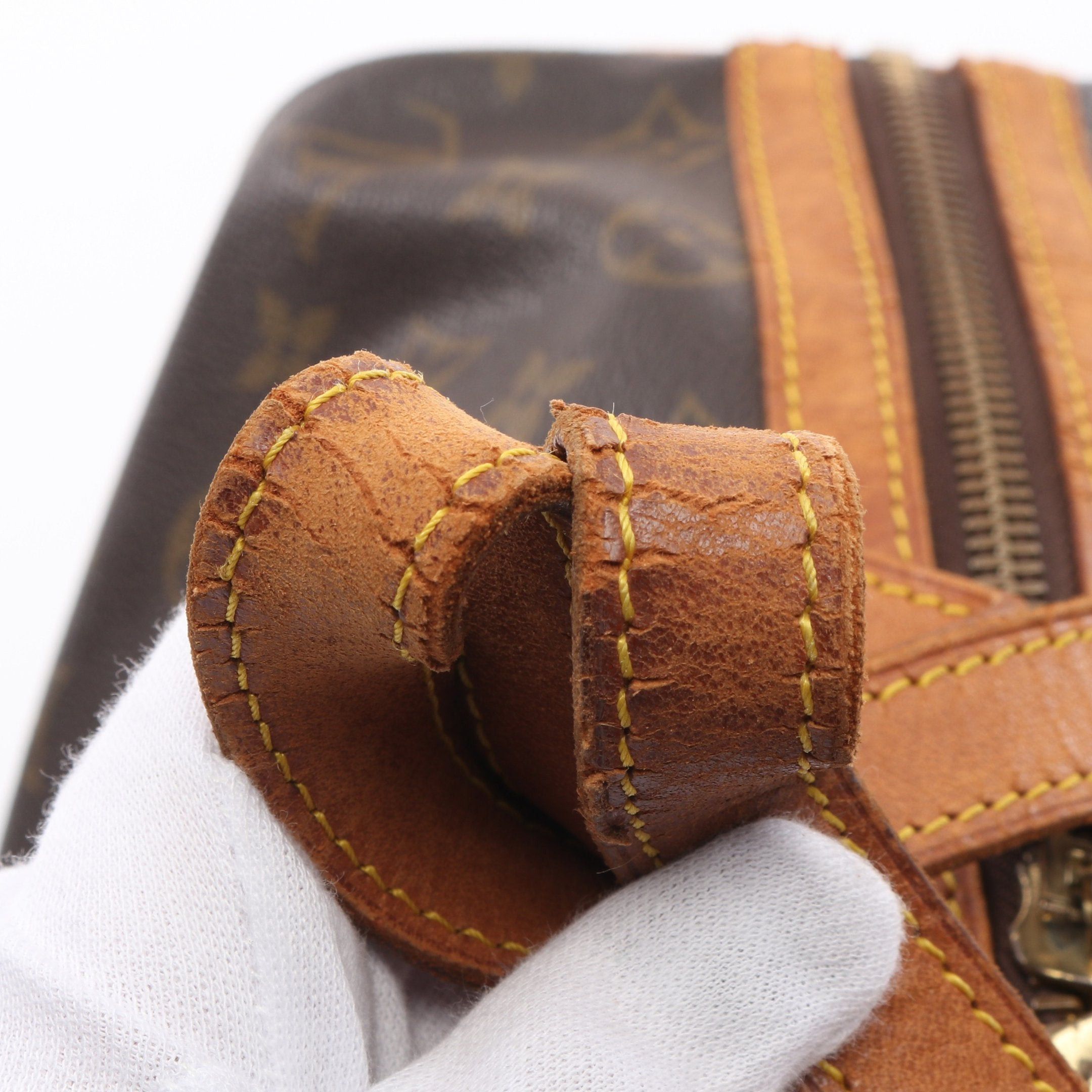 Louis Vuitton Louis Vuitton Saxople 35 Monogram Boston Bag Leather Brown Size ONE SIZE - 7 Thumbnail