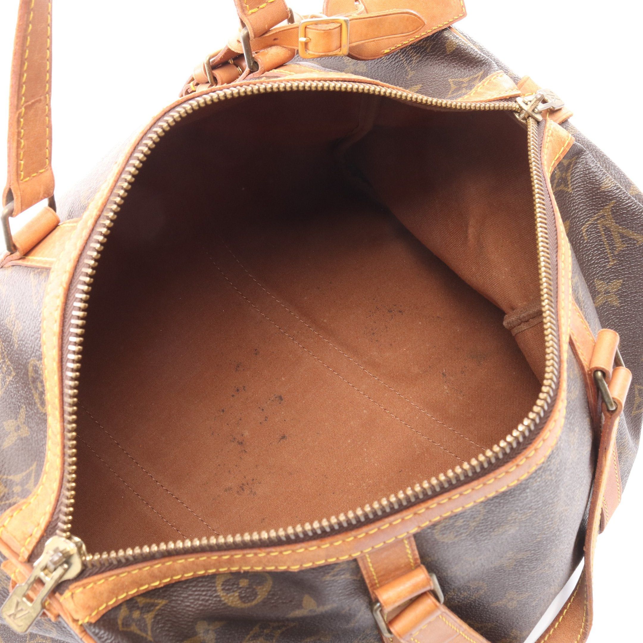 Louis Vuitton Louis Vuitton Saxople 35 Monogram Boston Bag Leather Brown Size ONE SIZE - 3 Thumbnail