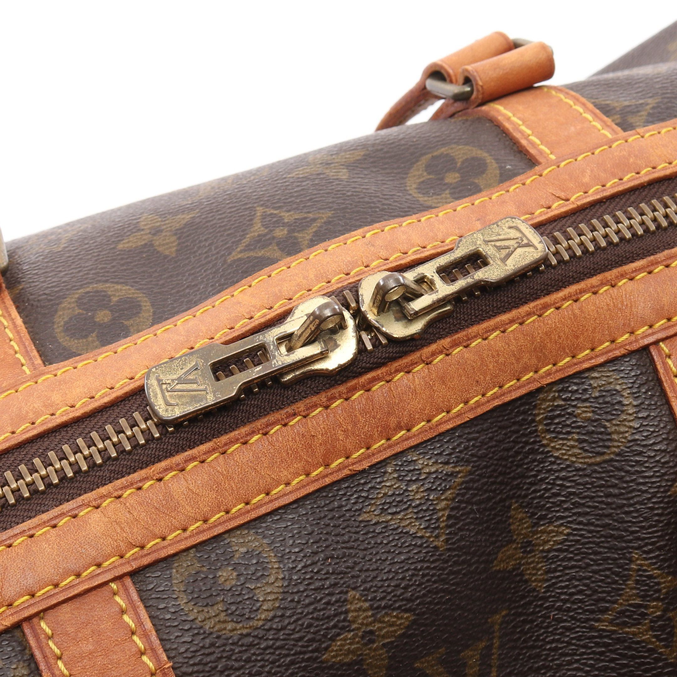 Louis Vuitton Louis Vuitton Saxople 35 Monogram Boston Bag Leather Brown Size ONE SIZE - 14 Thumbnail