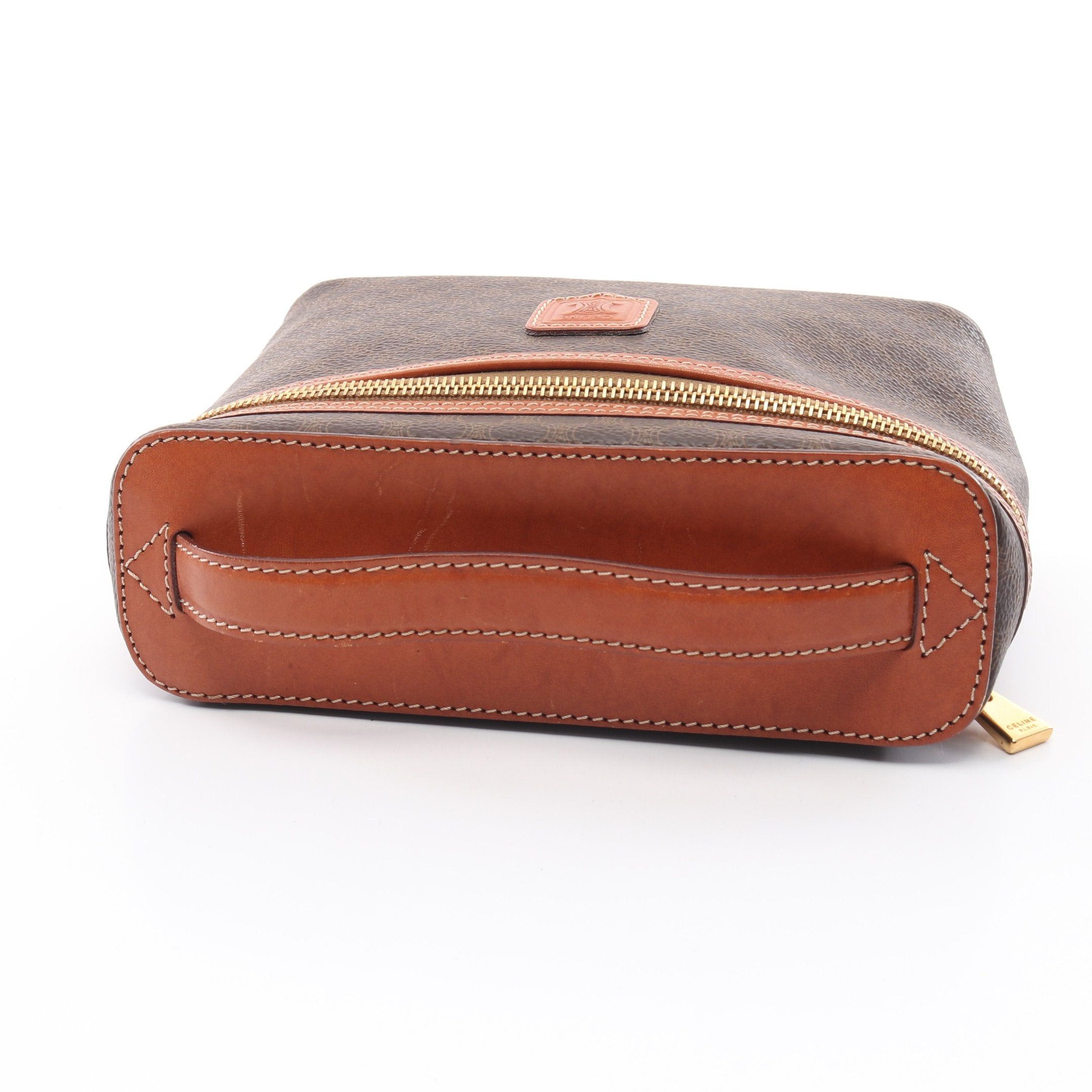 Celine Celine Macadam Vanity Bag Handbag Leather Dark Brown Size ONE SIZE - 7 Thumbnail