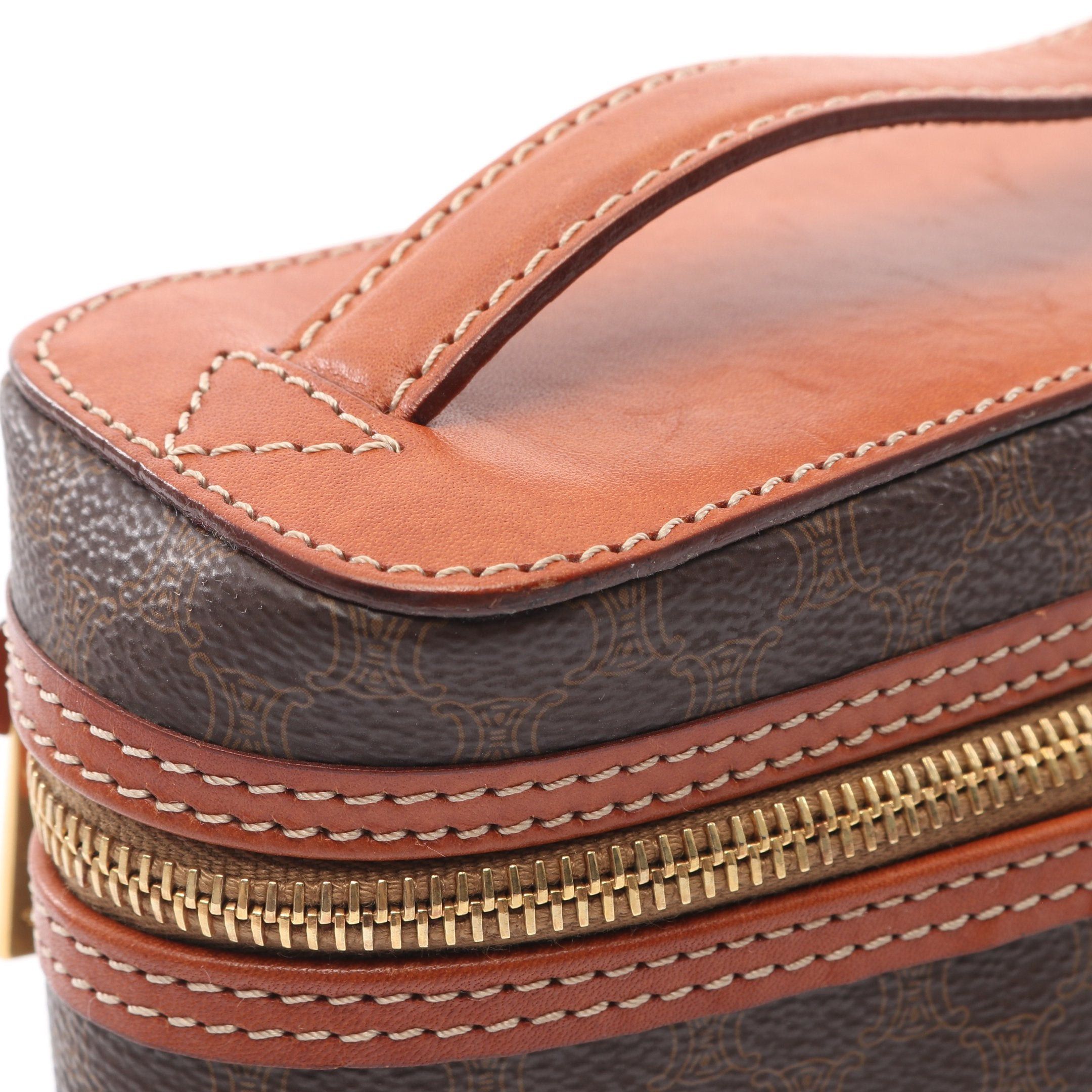 Celine Celine Macadam Vanity Bag Handbag Leather Dark Brown Size ONE SIZE - 8 Thumbnail