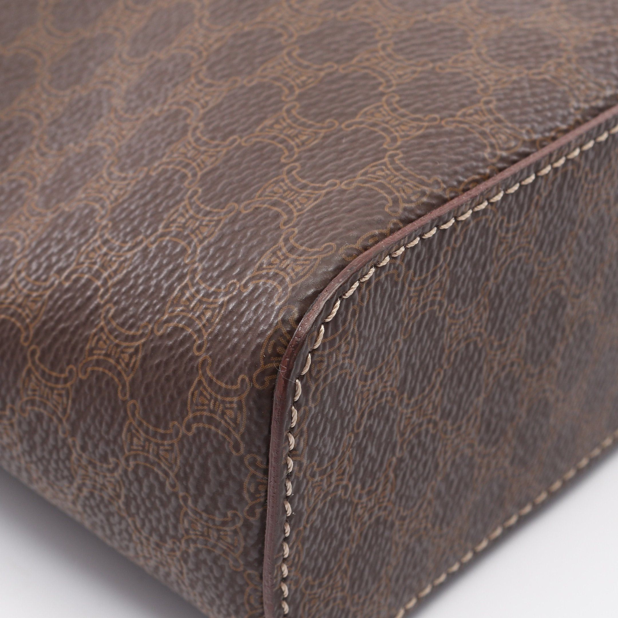 Celine Celine Macadam Vanity Bag Handbag Leather Dark Brown Size ONE SIZE - 5 Thumbnail