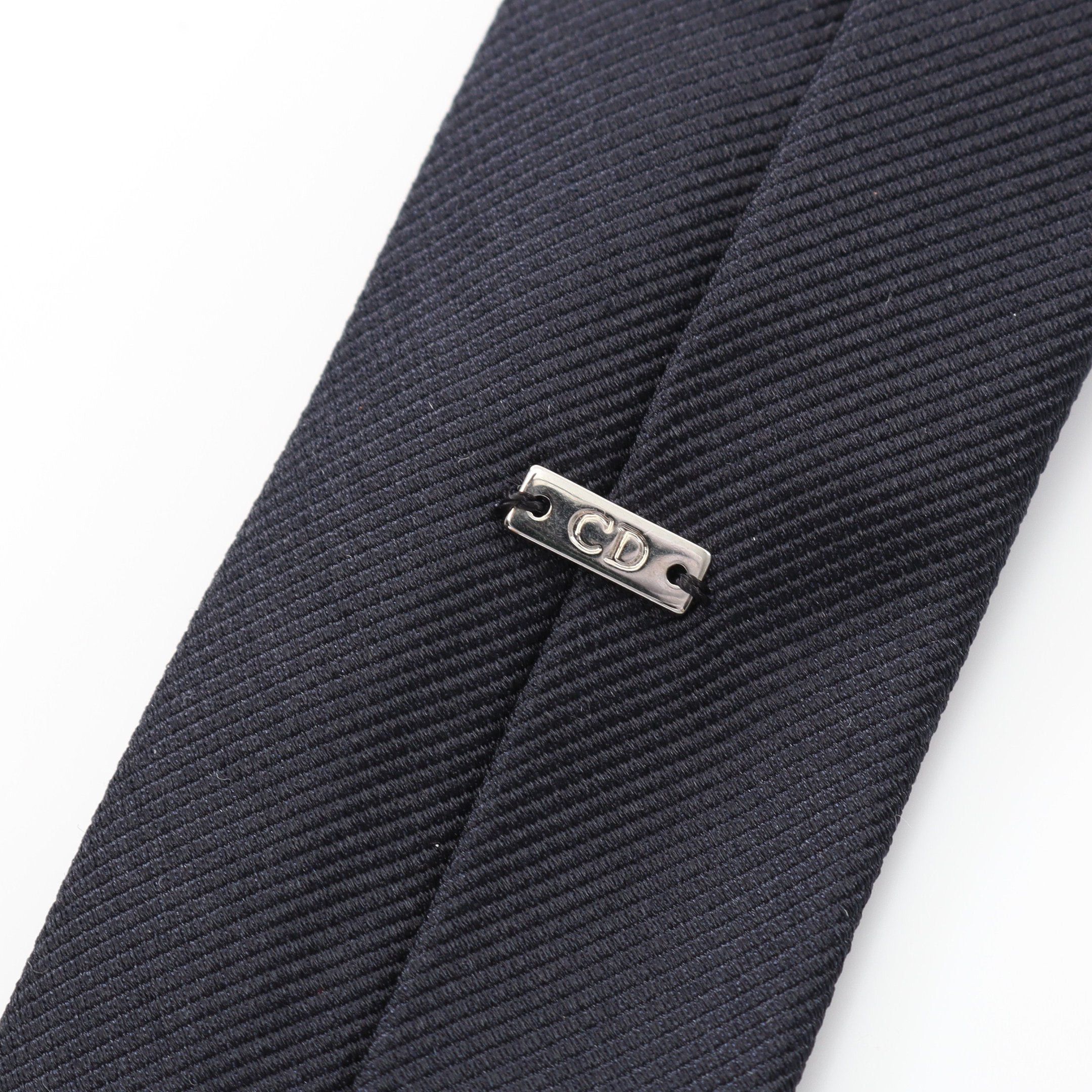 Dior Dior Tie Silk Navy Size ONE SIZE - 6 Thumbnail