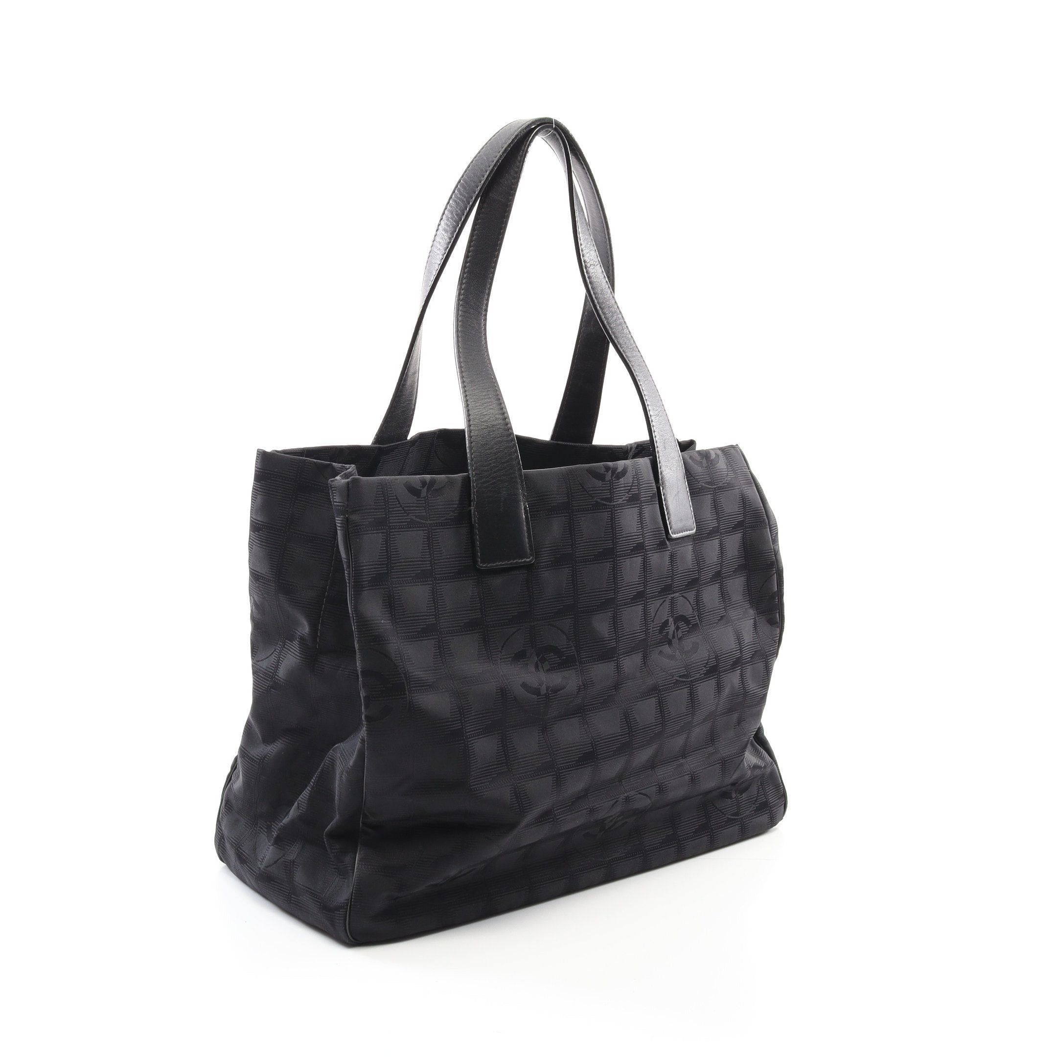 Chanel Chanel New Travel Line Mm Handbag Tote Bag Nylon Canvas Leather Black Hardware Size ONE SIZE - 2 Thumbnail