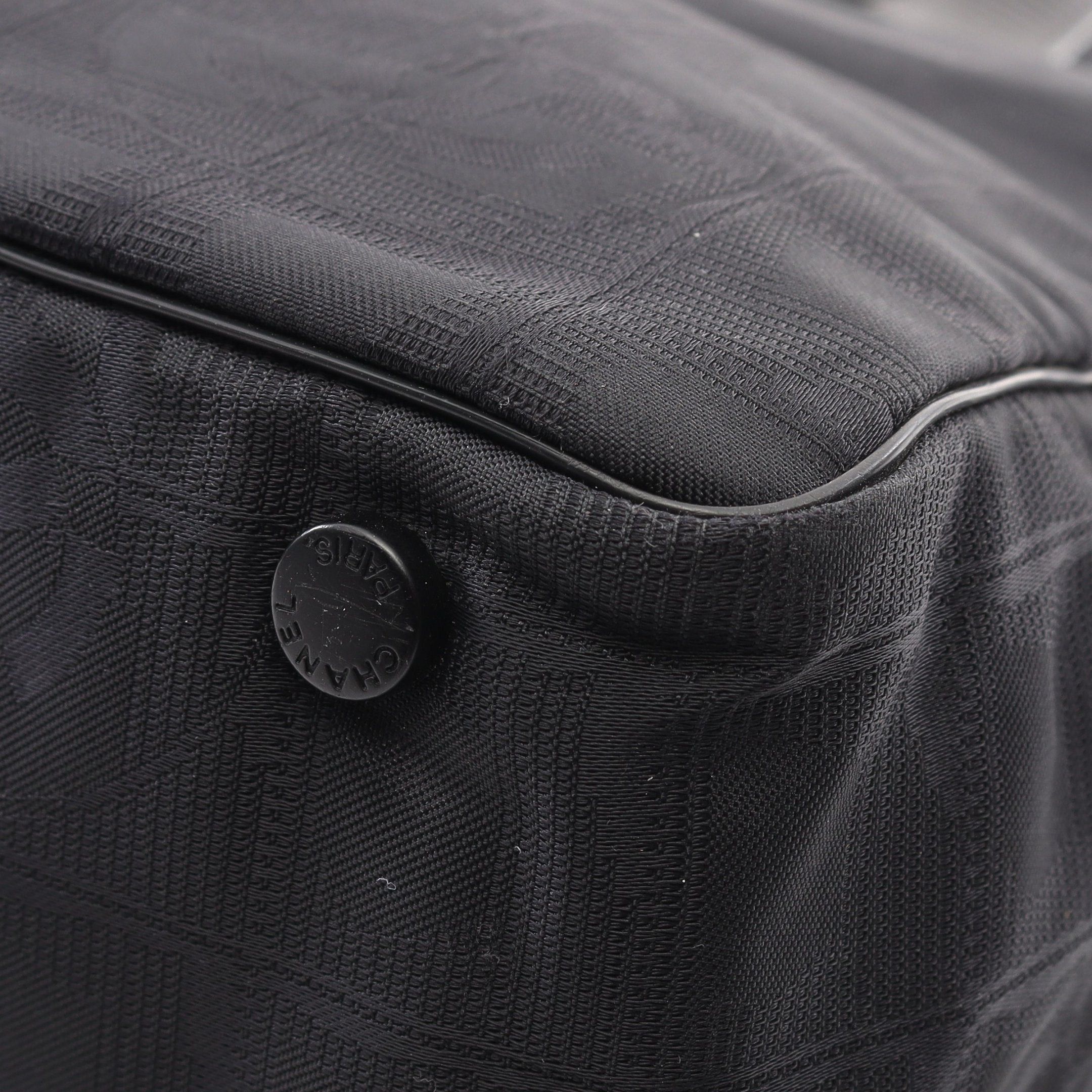 Chanel Chanel New Travel Line Mm Handbag Tote Bag Nylon Canvas Leather Black Hardware Size ONE SIZE - 9 Thumbnail