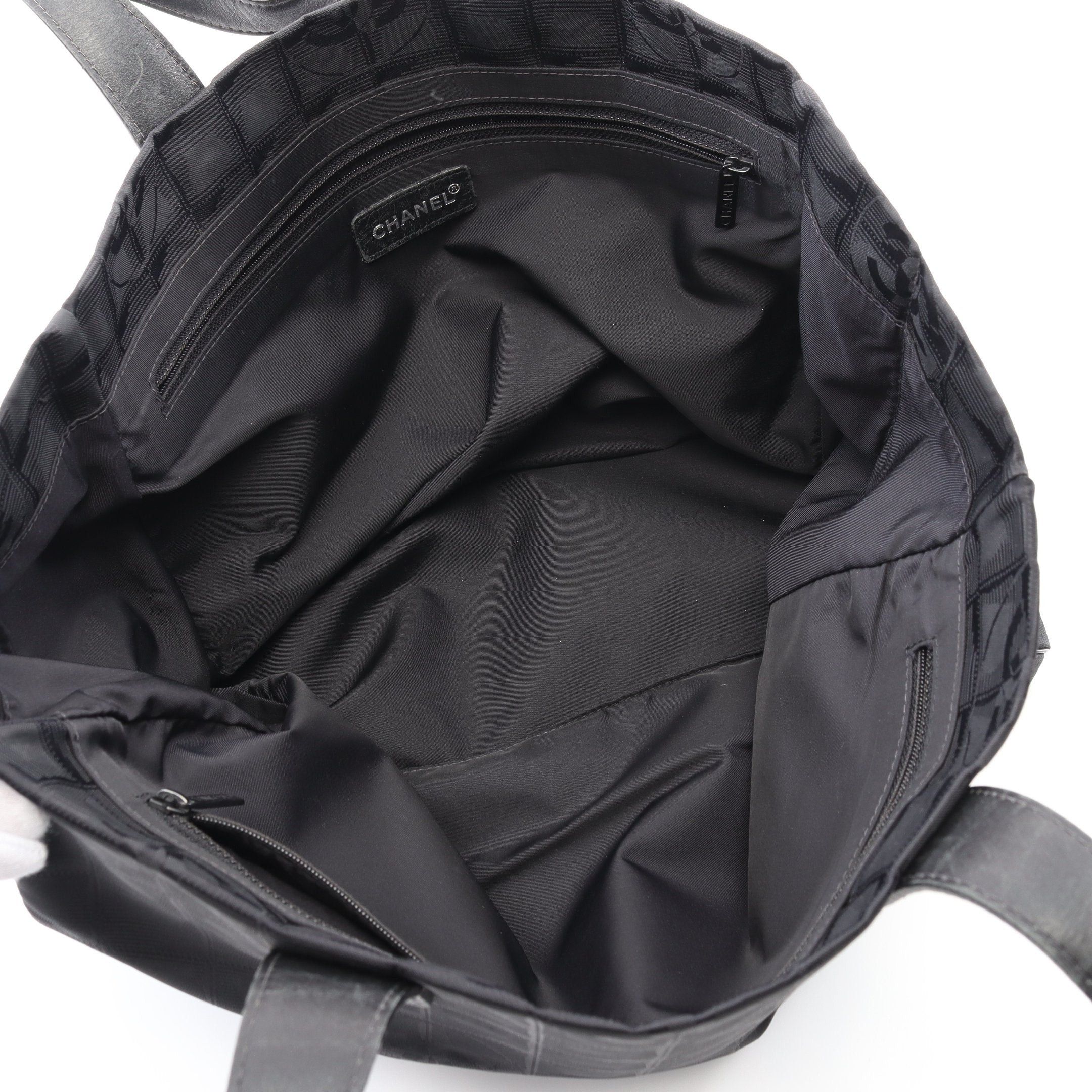 Chanel Chanel New Travel Line Mm Handbag Tote Bag Nylon Canvas Leather Black Hardware Size ONE SIZE - 3 Thumbnail