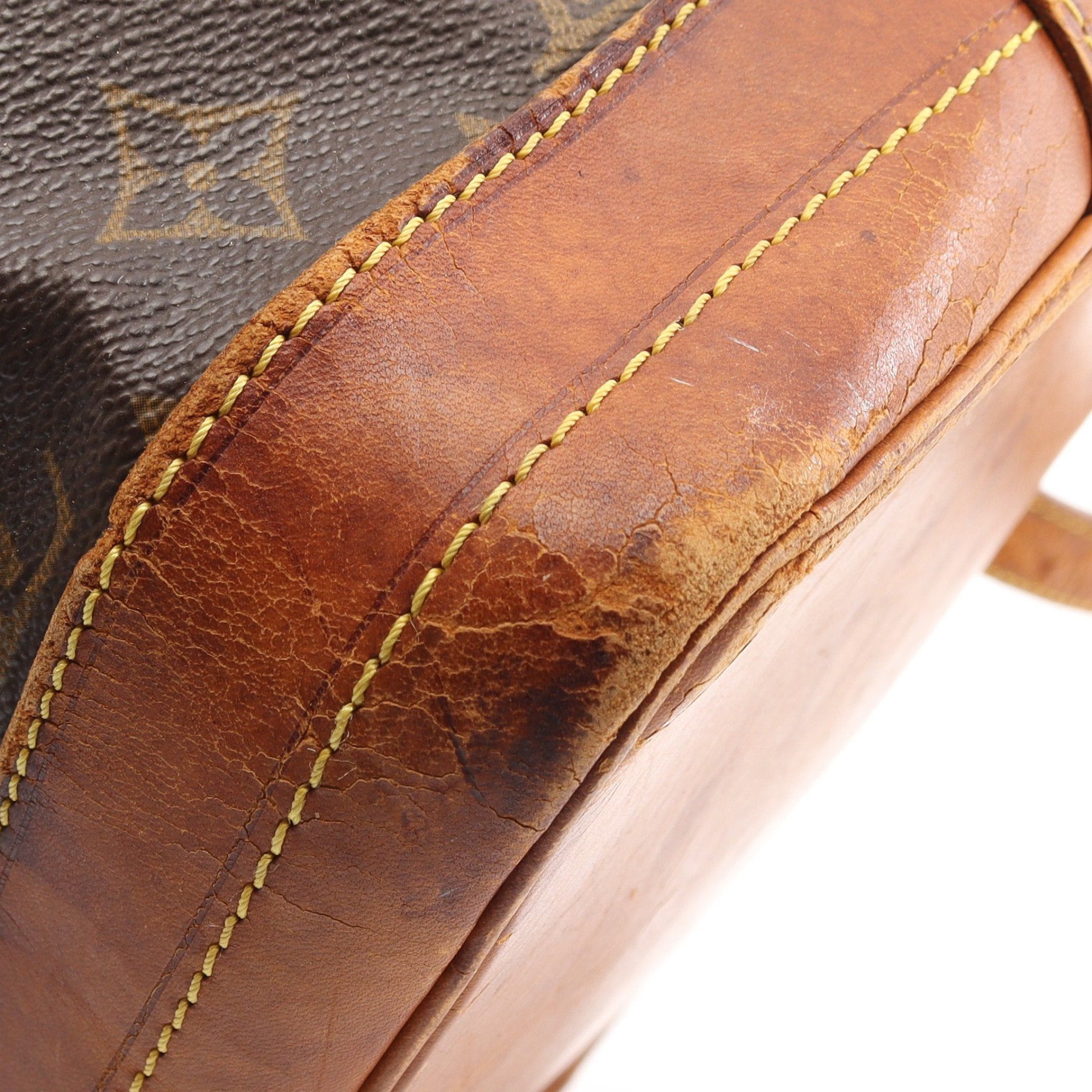 Louis Vuitton Louis Vuitton Noe Monogram Shoulder Bag Leather Brown Size ONE SIZE - 10 Thumbnail