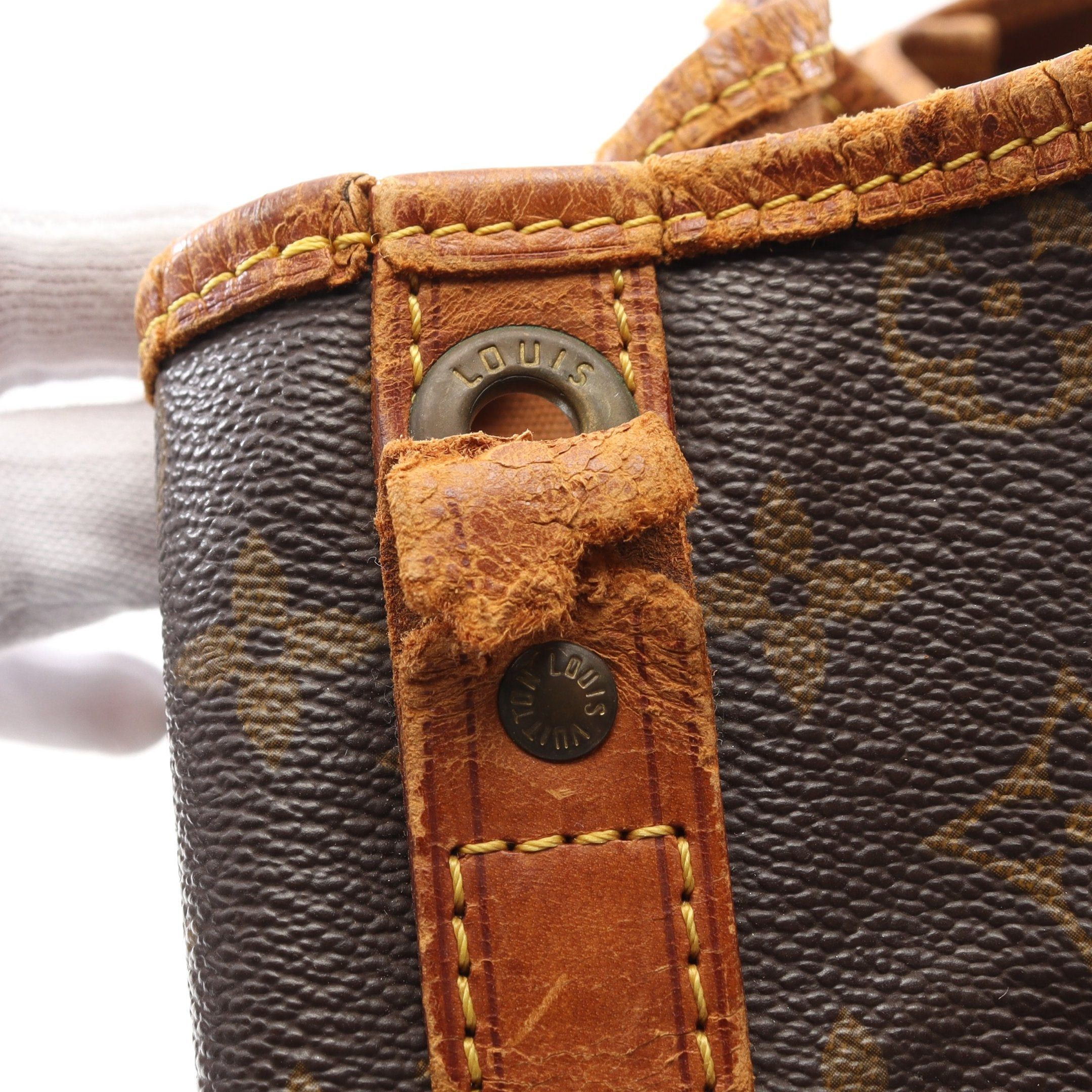 Louis Vuitton Louis Vuitton Noe Monogram Shoulder Bag Leather Brown Size ONE SIZE - 6 Thumbnail