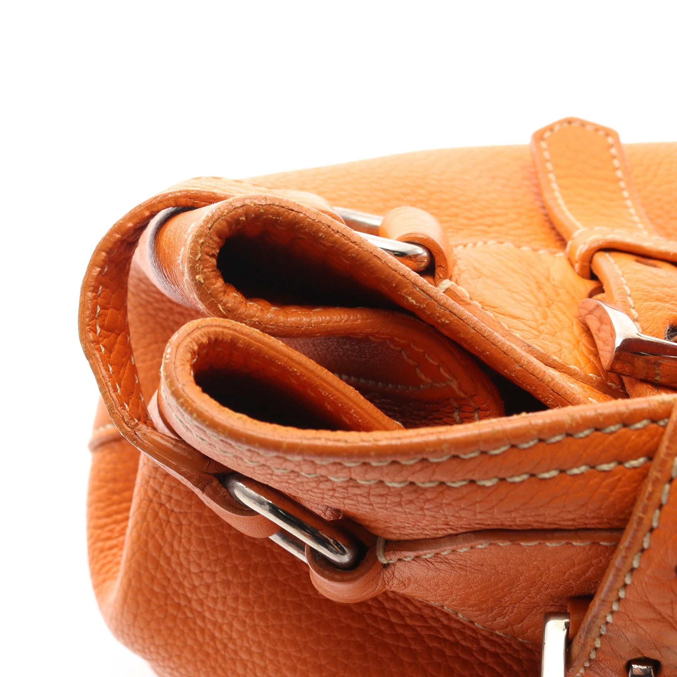 Prada Prada Handbag Tote Bag Leather Orange Size ONE SIZE - 5 Thumbnail