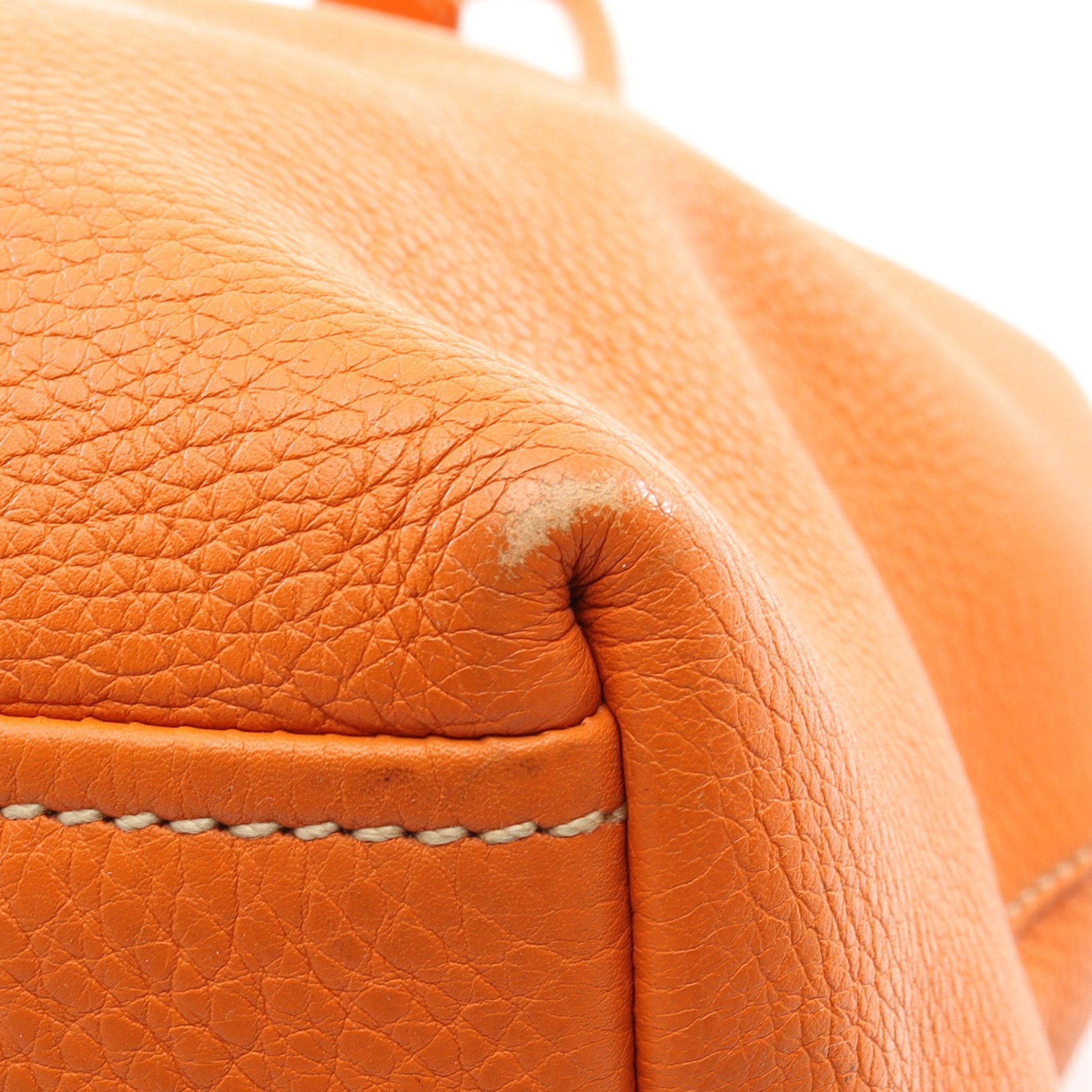 Prada Prada Handbag Tote Bag Leather Orange Size ONE SIZE - 7 Thumbnail
