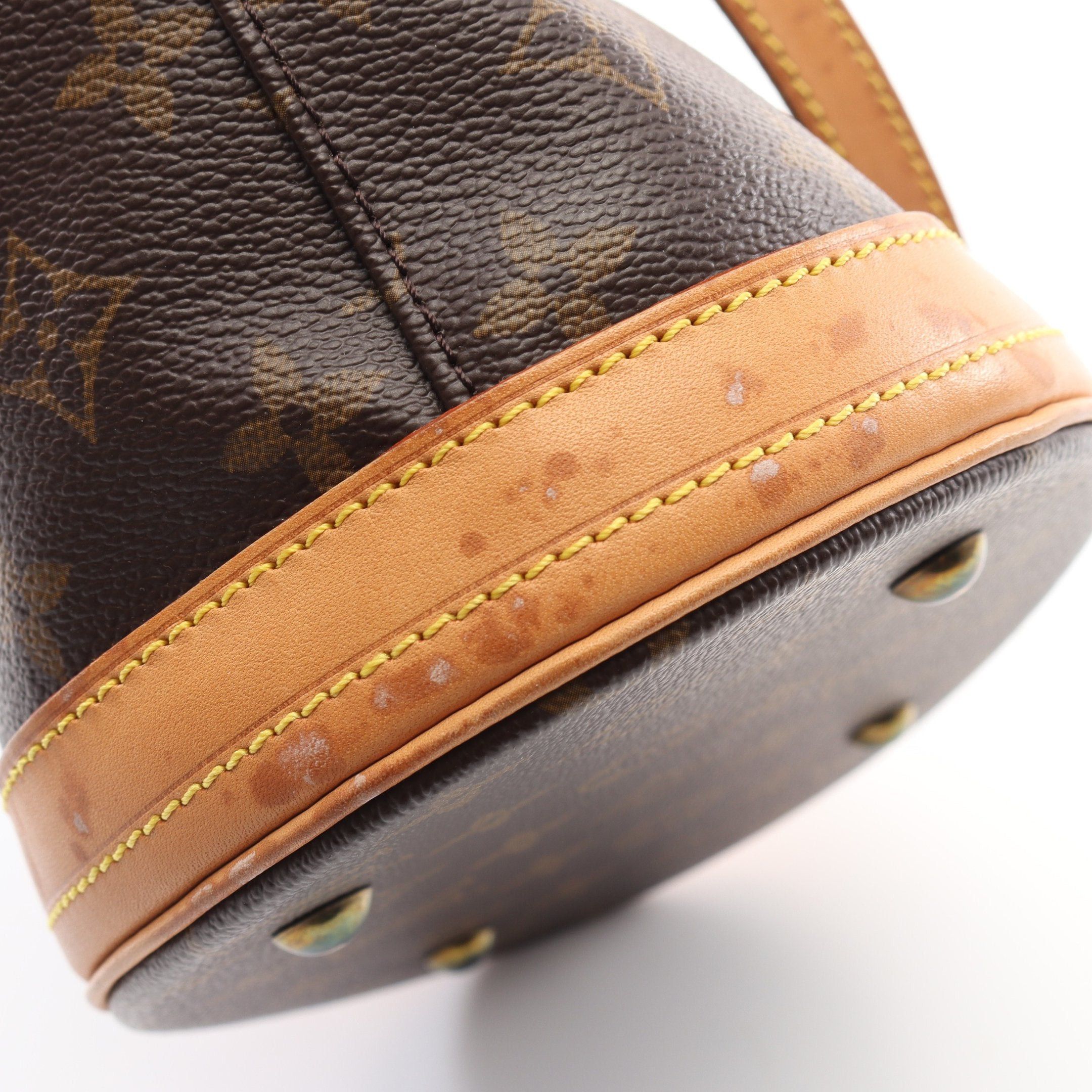 Louis Vuitton Louis Vuitton Bucket Pm Monogram Handbag Leather Brown Size ONE SIZE - 9 Thumbnail
