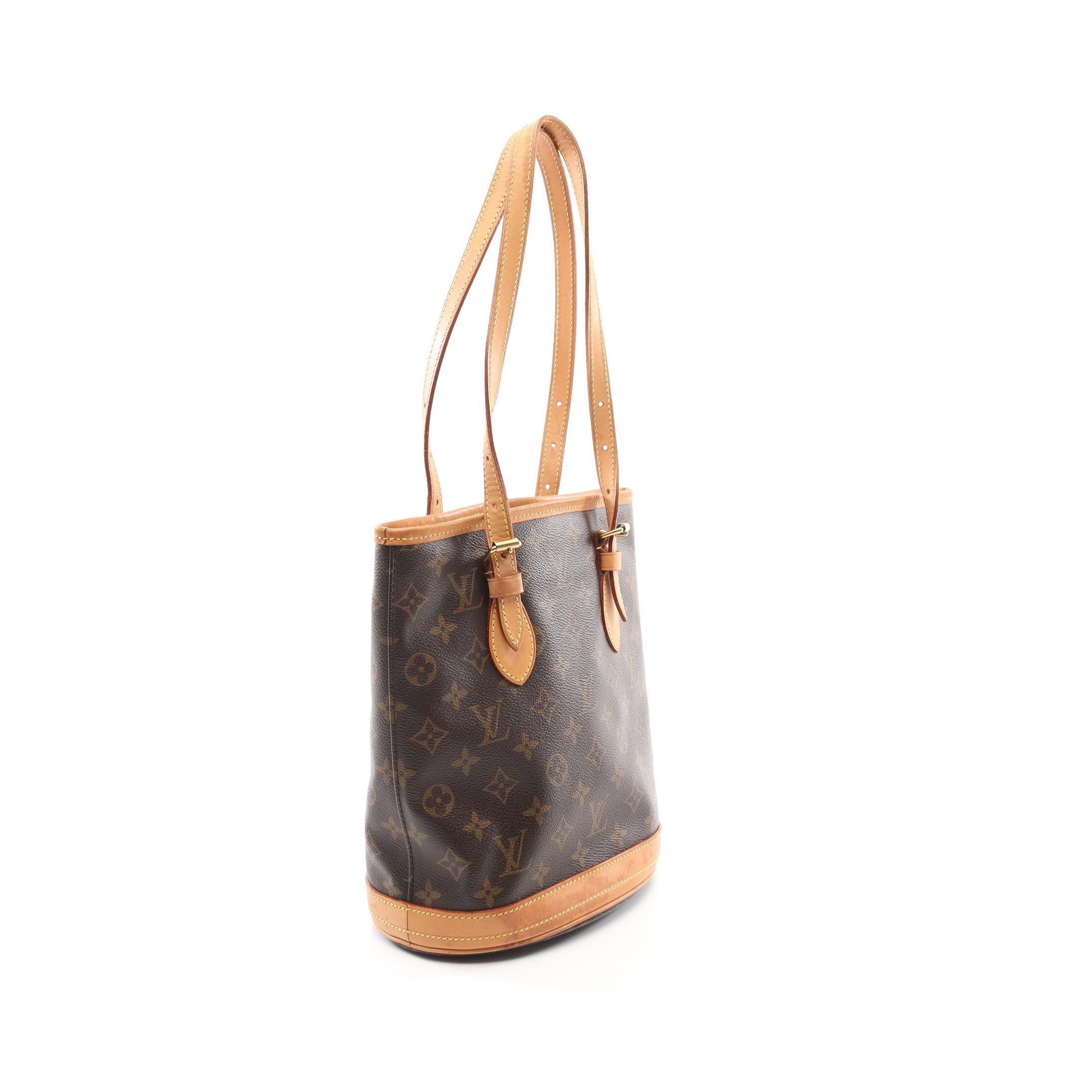 Louis Vuitton Louis Vuitton Bucket Pm Monogram Handbag Leather Brown Size ONE SIZE - 2 Thumbnail