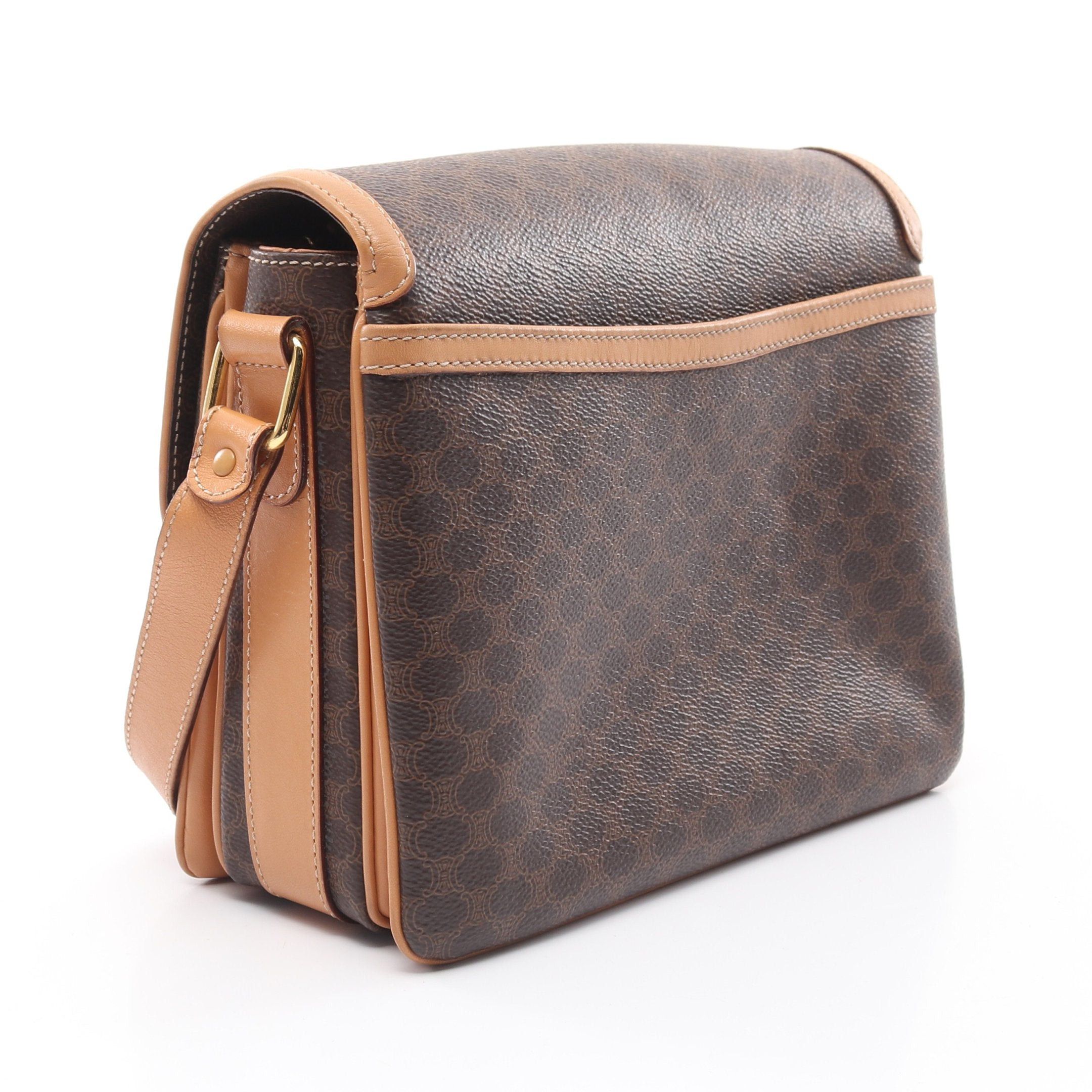 Celine Celine Macadam Shoulder Bag Leather Dark Brown Light Size ONE SIZE - 2 Thumbnail