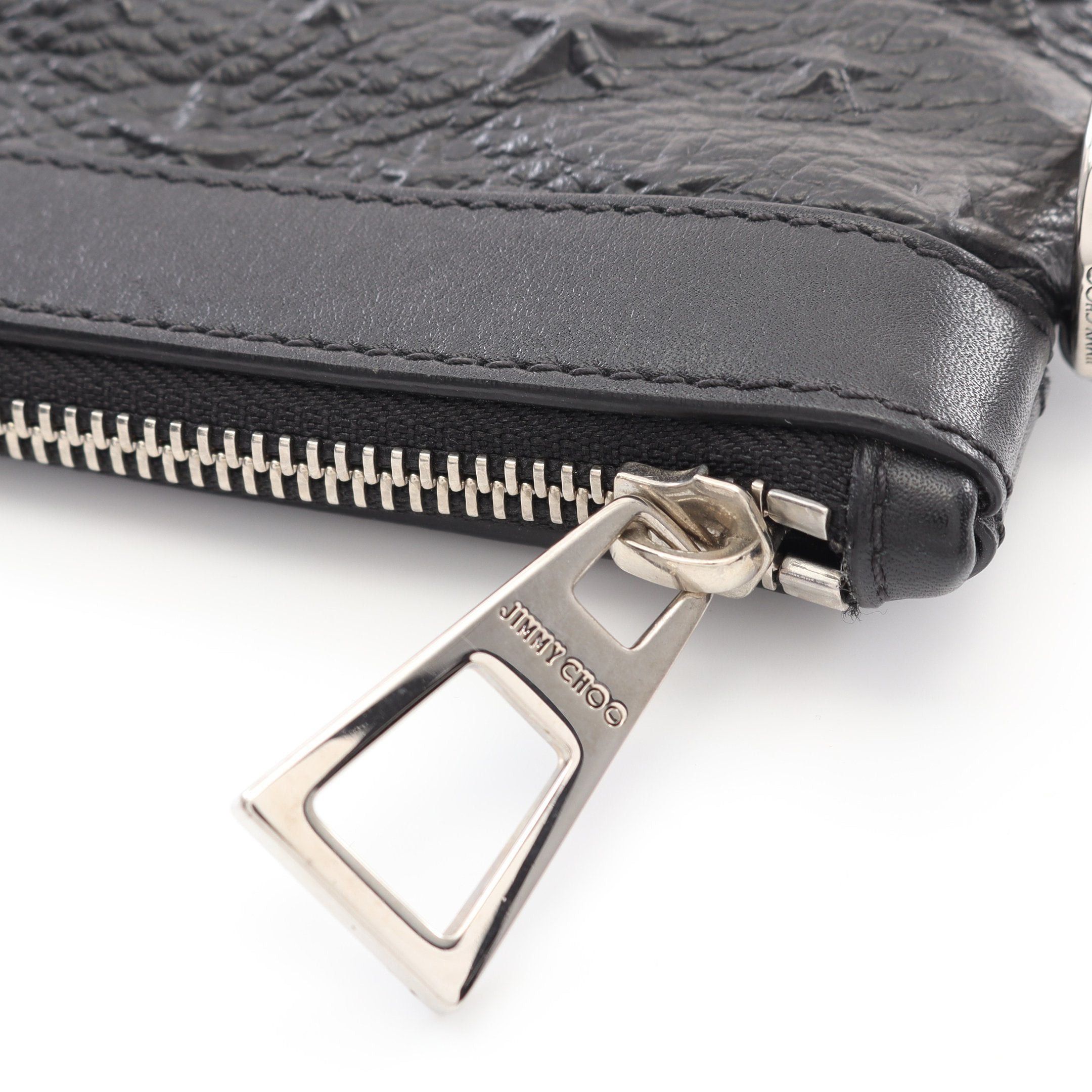 Jimmy Choo Jimmy Choo Derek Emg Star Emboss Clutch Bag Leather Black Size ONE SIZE - 5 Thumbnail