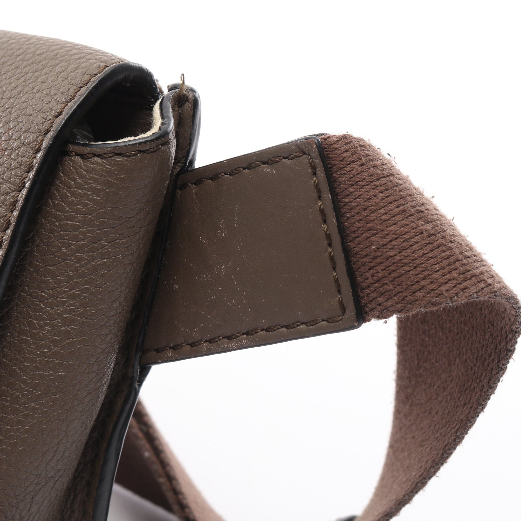 Loewe Loewe Military Bum Bag Anagram Waist Body Leather Gray Brown Size ONE SIZE - 7 Thumbnail