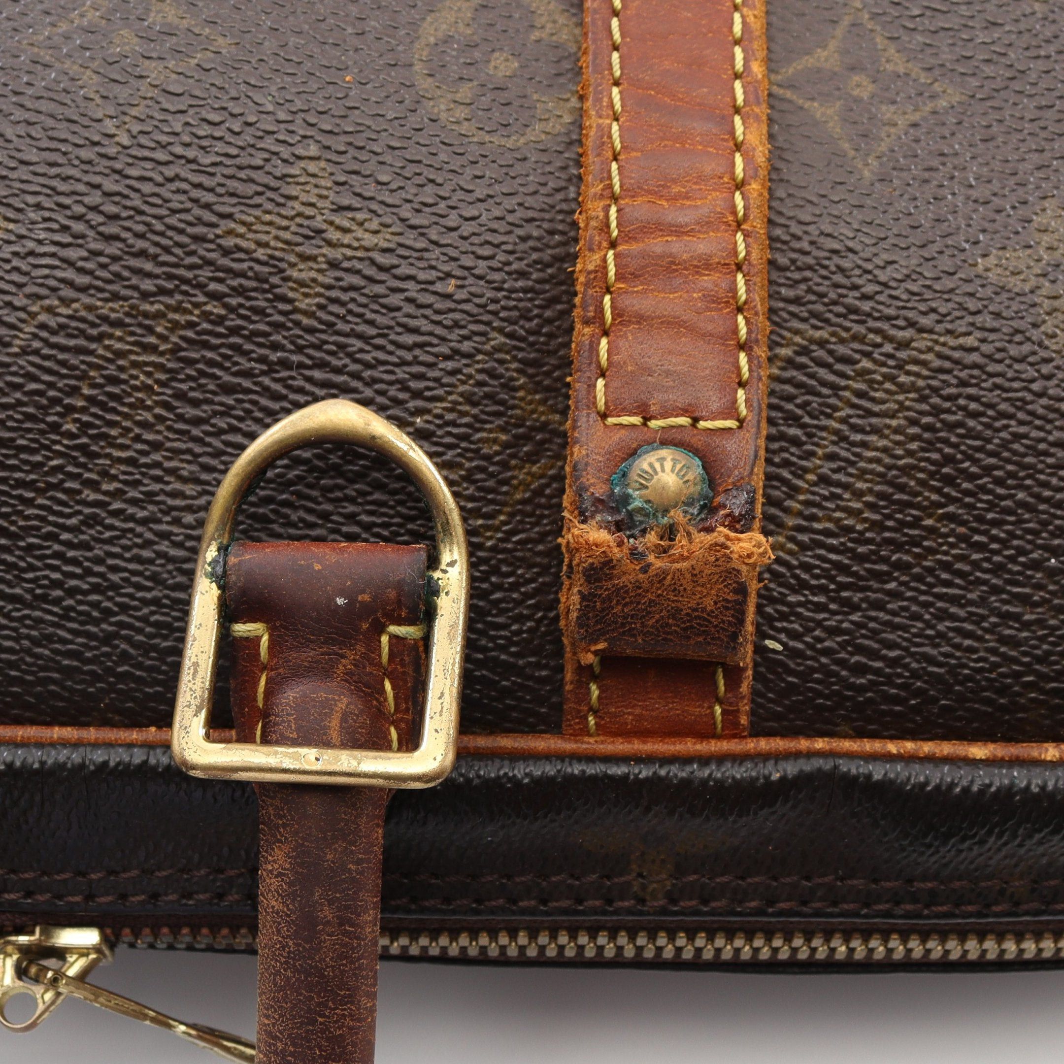 Louis Vuitton Louis Vuitton Porte Document Voyage Monogram Briefcase Business Bag Leather Brown Size ONE SIZE - 7 Thumbnail