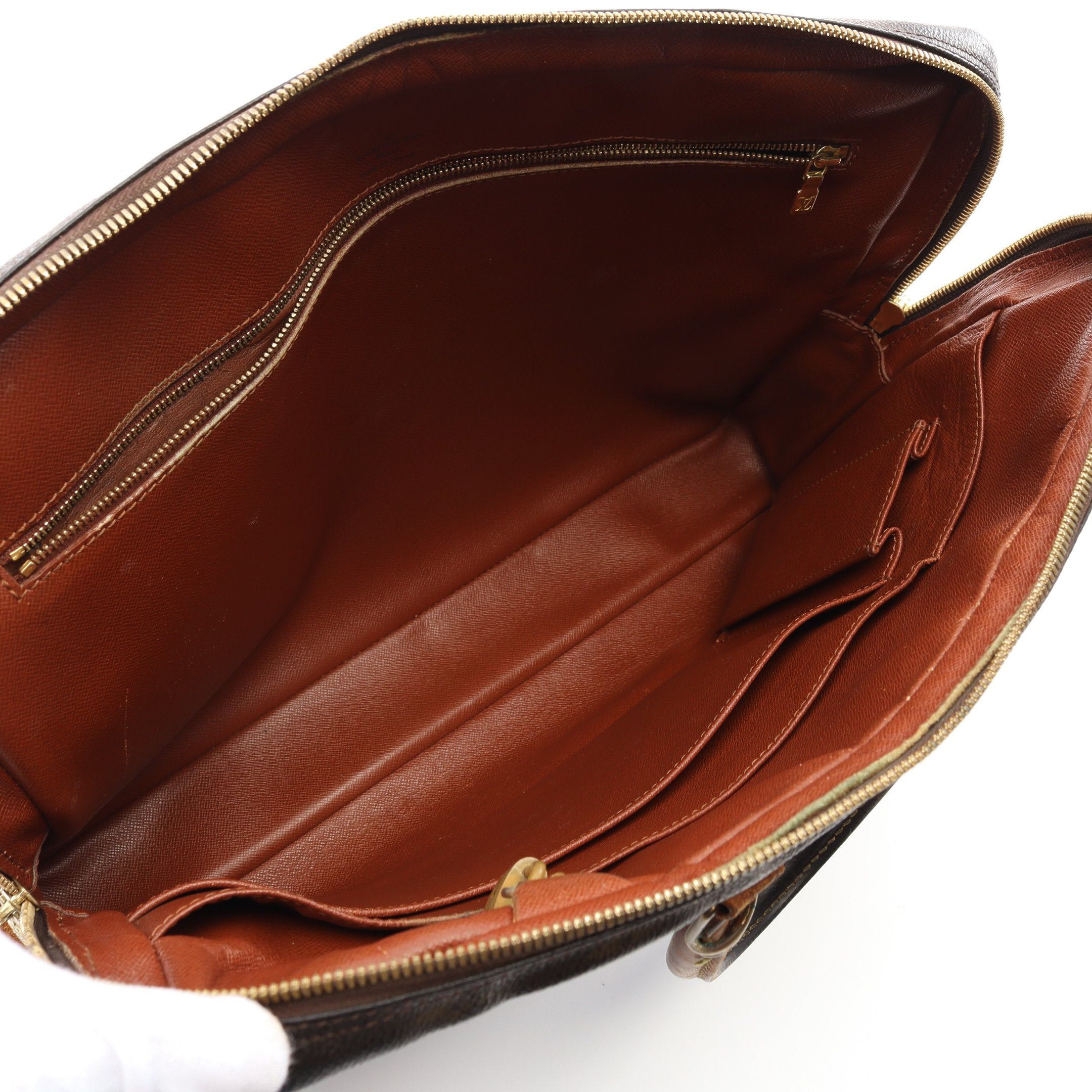Louis Vuitton Louis Vuitton Porte Document Voyage Monogram Briefcase Business Bag Leather Brown Size ONE SIZE - 3 Thumbnail