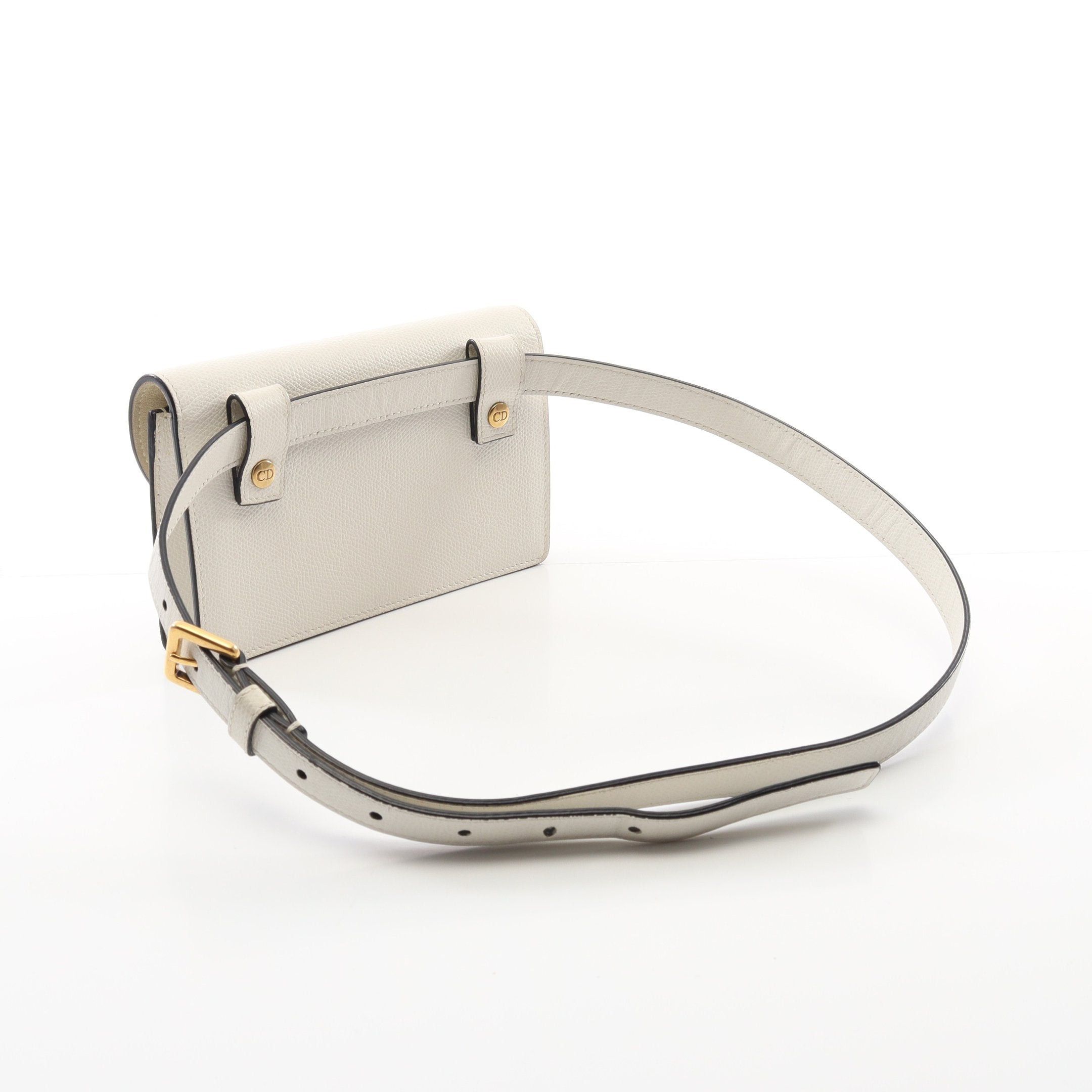 Dior Dior Saddle Body Bag Waist Leather Off White Size ONE SIZE - 2 Thumbnail