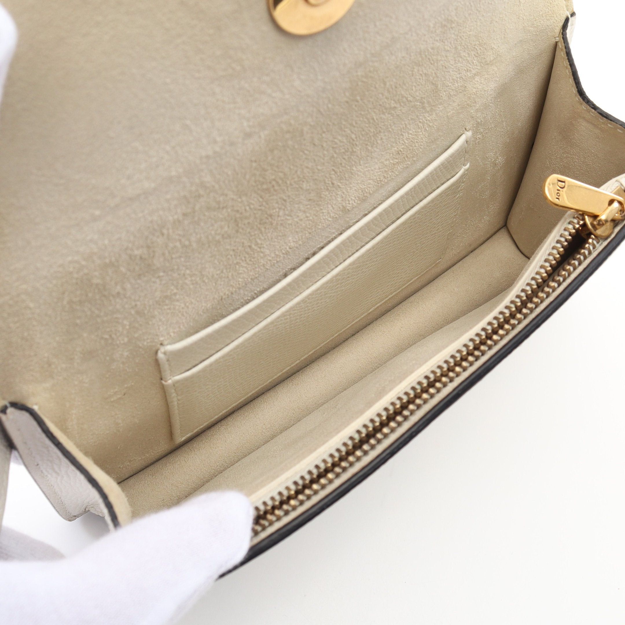 Dior Dior Saddle Body Bag Waist Leather Off White Size ONE SIZE - 3 Thumbnail