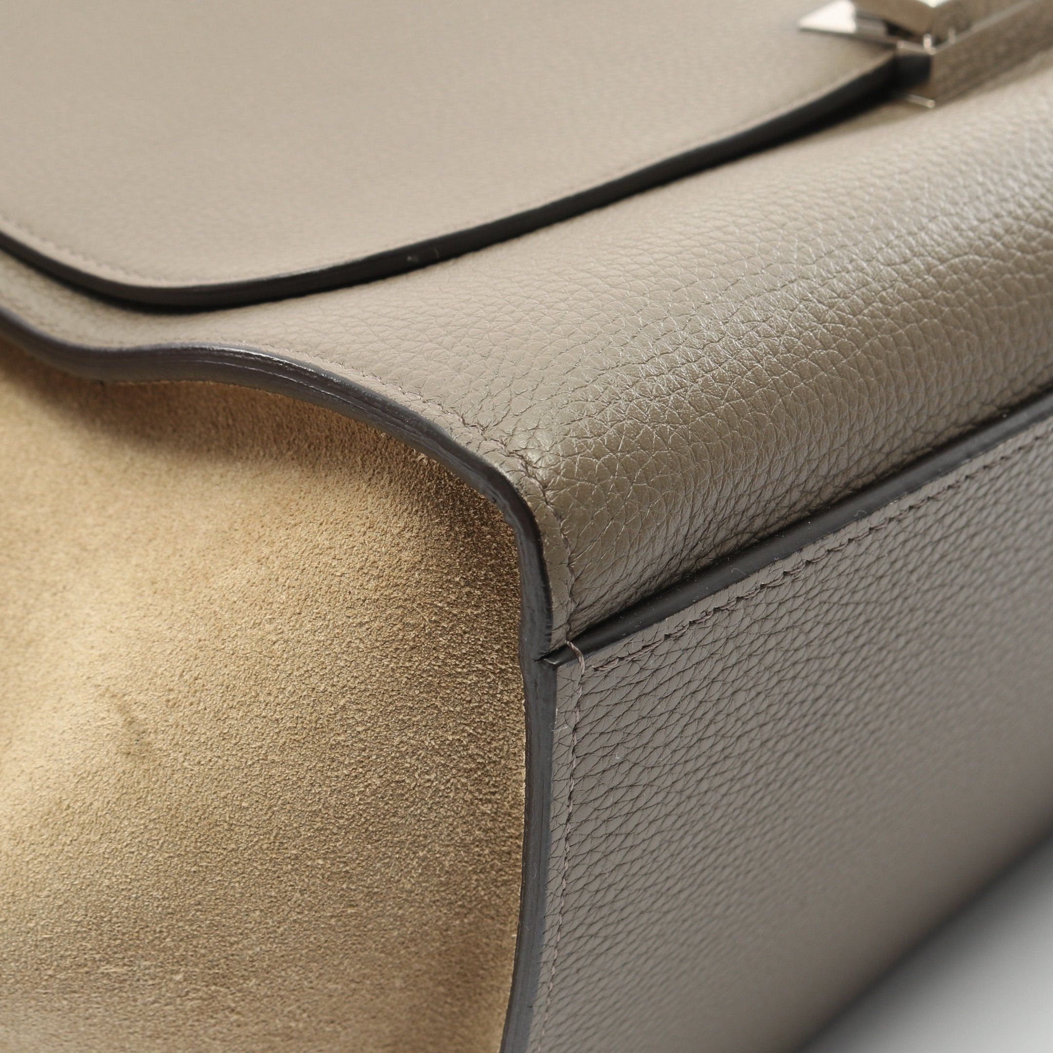 Celine Celine Trapeze Small Handbag Leather Suede Gray Brown Size ONE SIZE - 5 Thumbnail