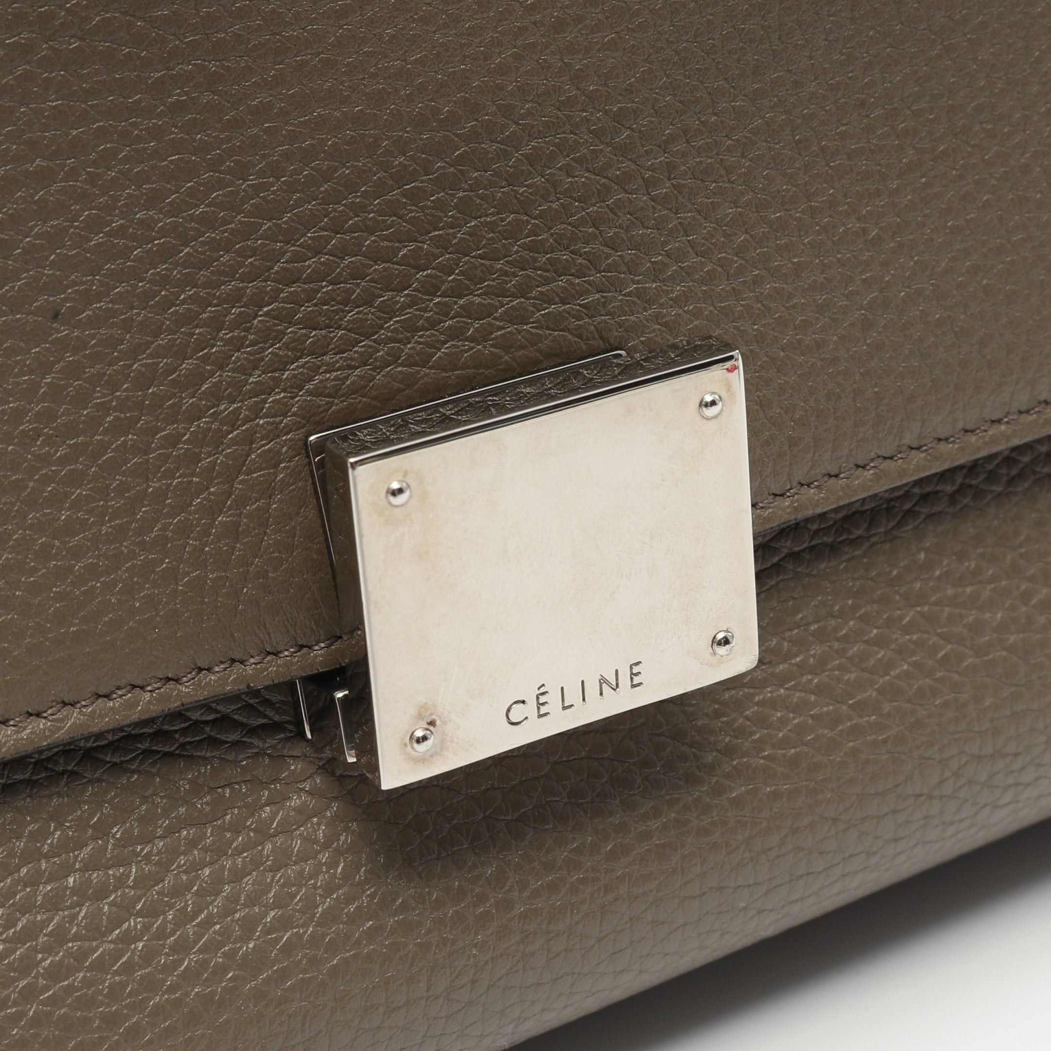 Celine Celine Trapeze Small Handbag Leather Suede Gray Brown Size ONE SIZE - 7 Thumbnail