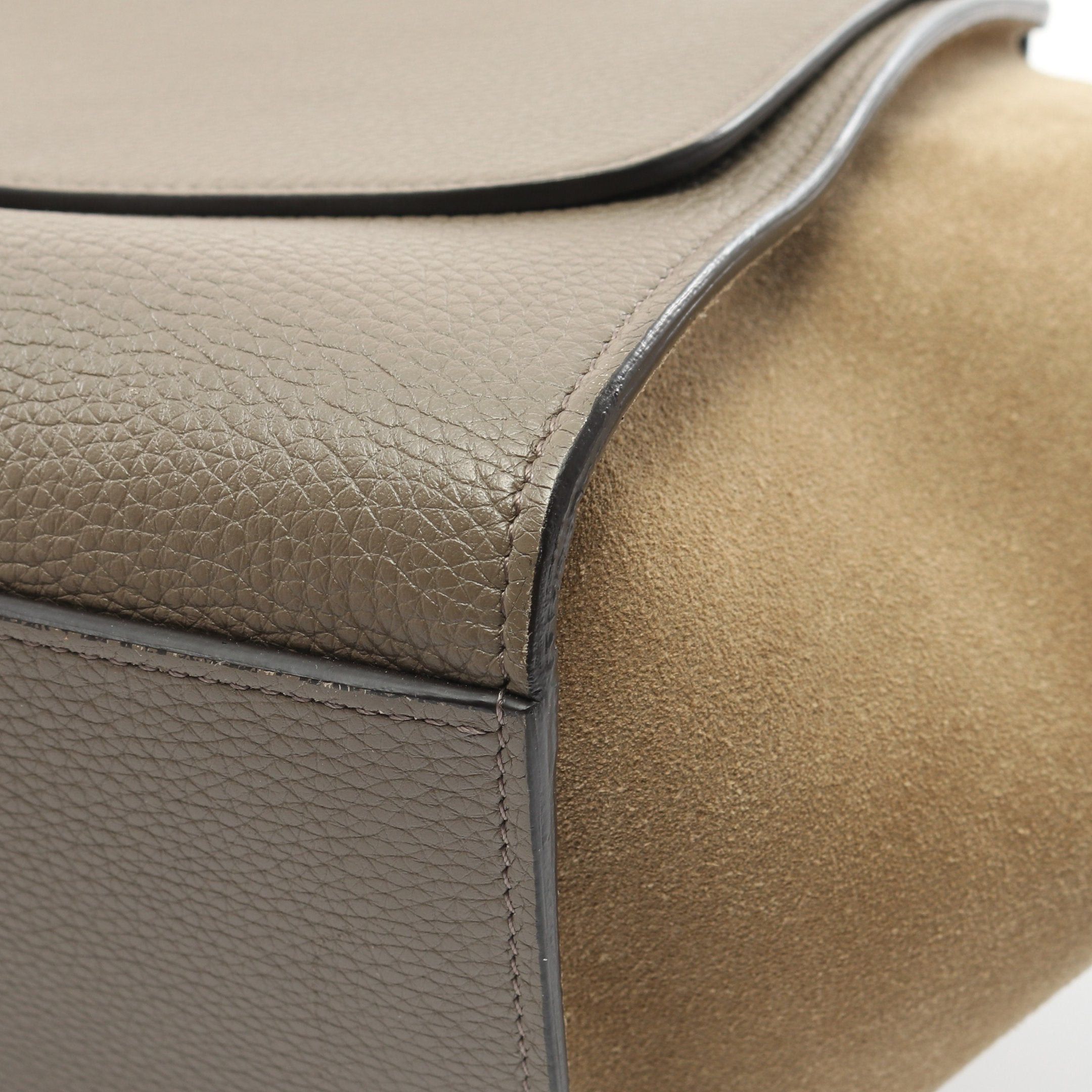 Celine Celine Trapeze Small Handbag Leather Suede Gray Brown Size ONE SIZE - 6 Thumbnail