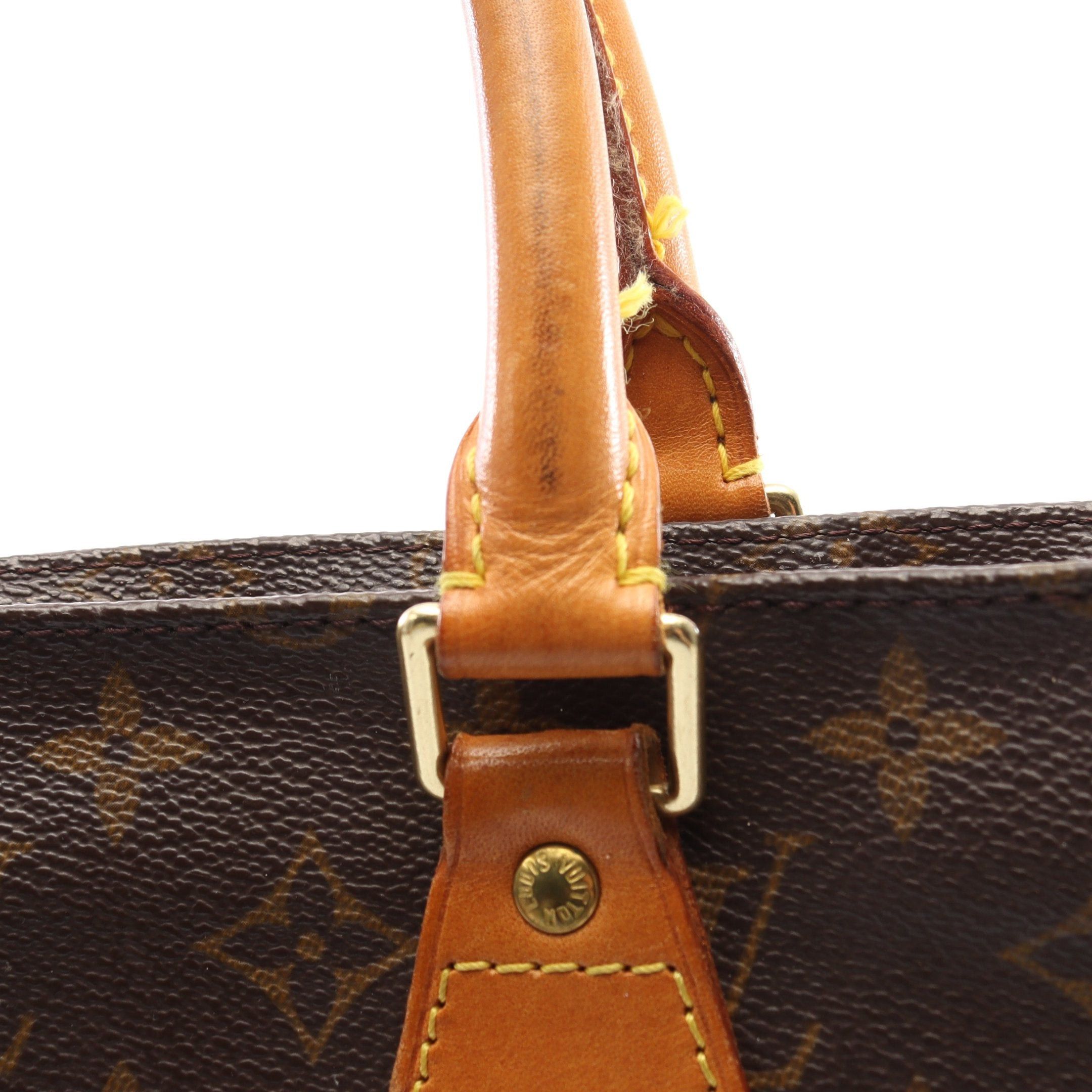 Louis Vuitton Louis Vuitton Sac Plat Monogram Handbag Tote Bag Leather Brown Size ONE SIZE - 8 Thumbnail