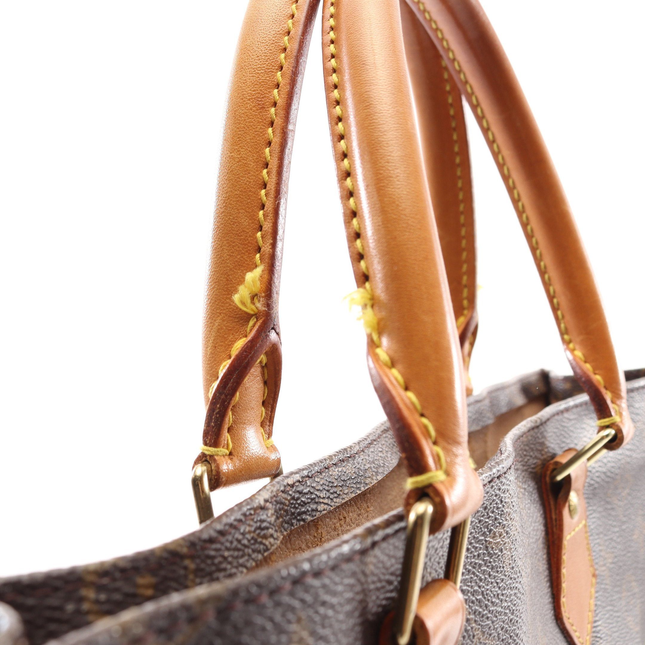 Louis Vuitton Louis Vuitton Sac Plat Monogram Handbag Tote Bag Leather Brown Size ONE SIZE - 7 Thumbnail