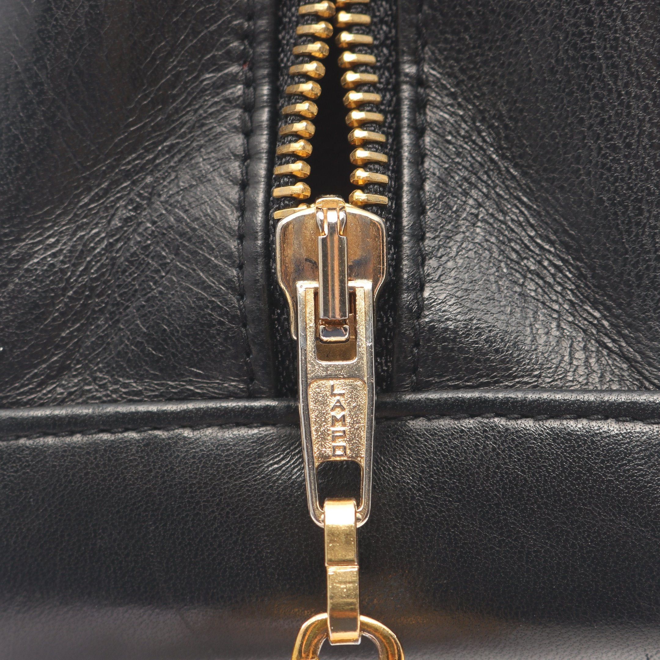 Chanel Chanel Chevron V-Stitch Shoulder Bag Cotton Jersey Lambskin Black Gold Hardware Size ONE SIZE - 7 Thumbnail