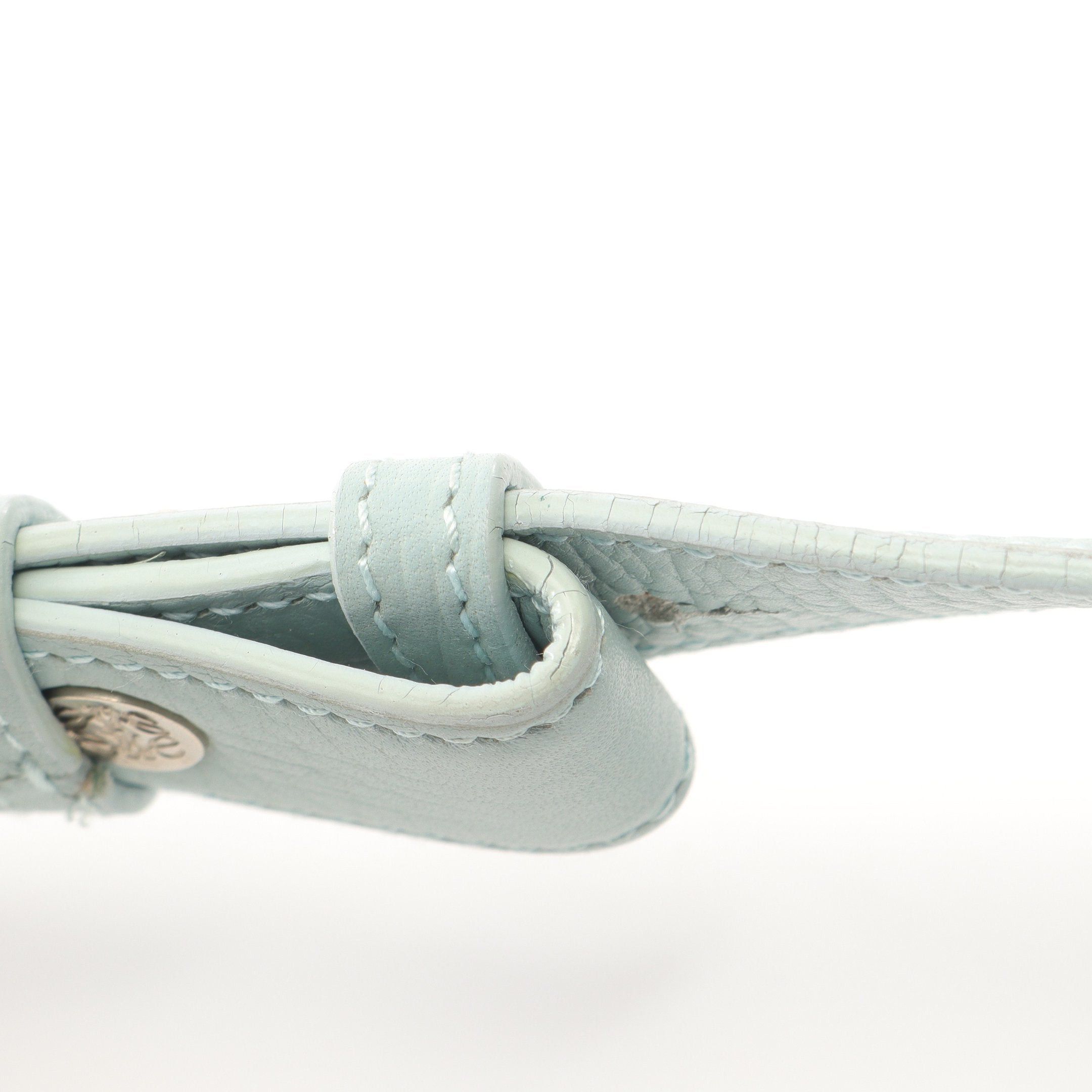 Loewe Loewe Shoulder Bag Leather Light Blue Logo Embossed Size ONE SIZE - 7 Thumbnail