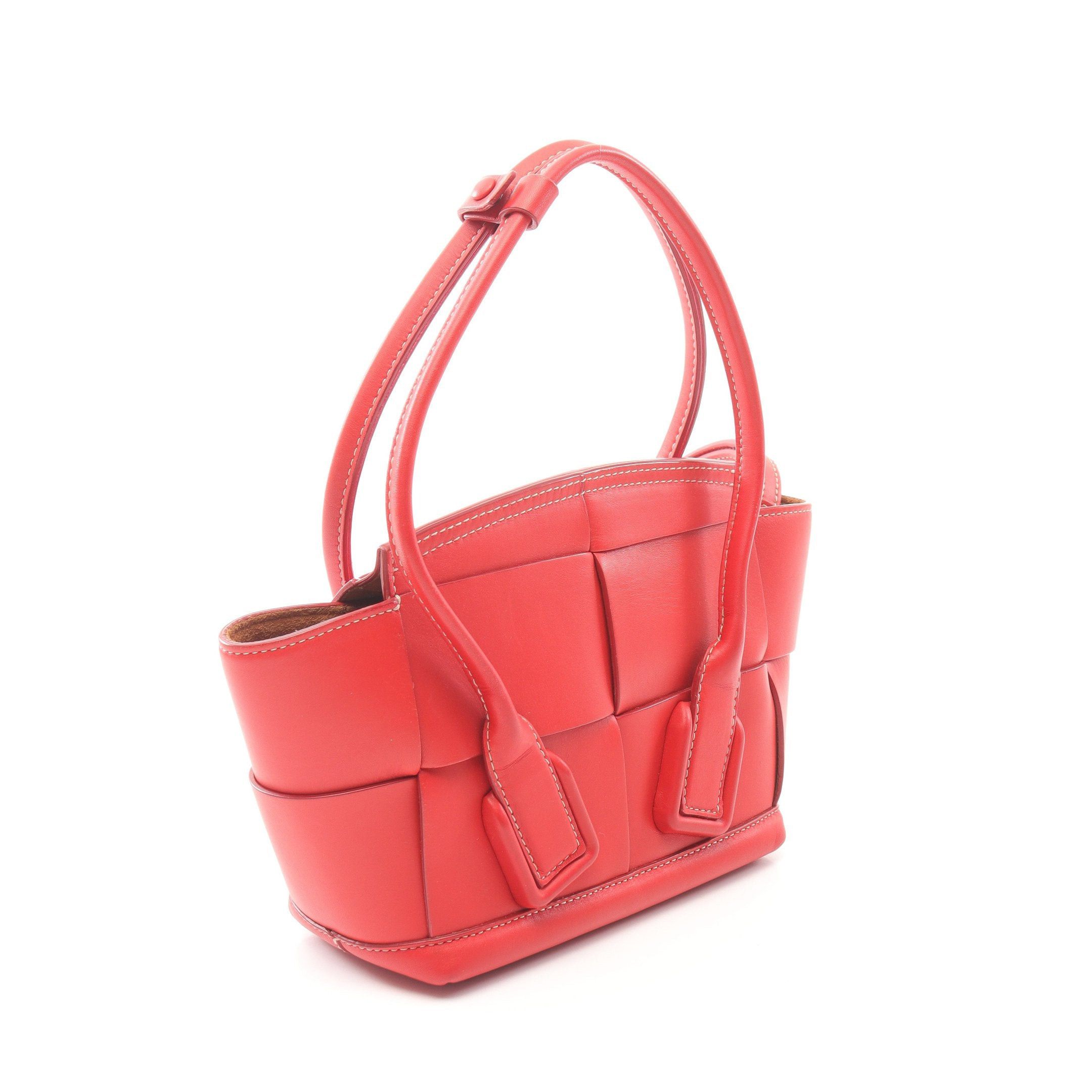 Bottega Veneta Bottega Veneta Mini The Arco Handbag Leather Red Size ONE SIZE - 2 Thumbnail