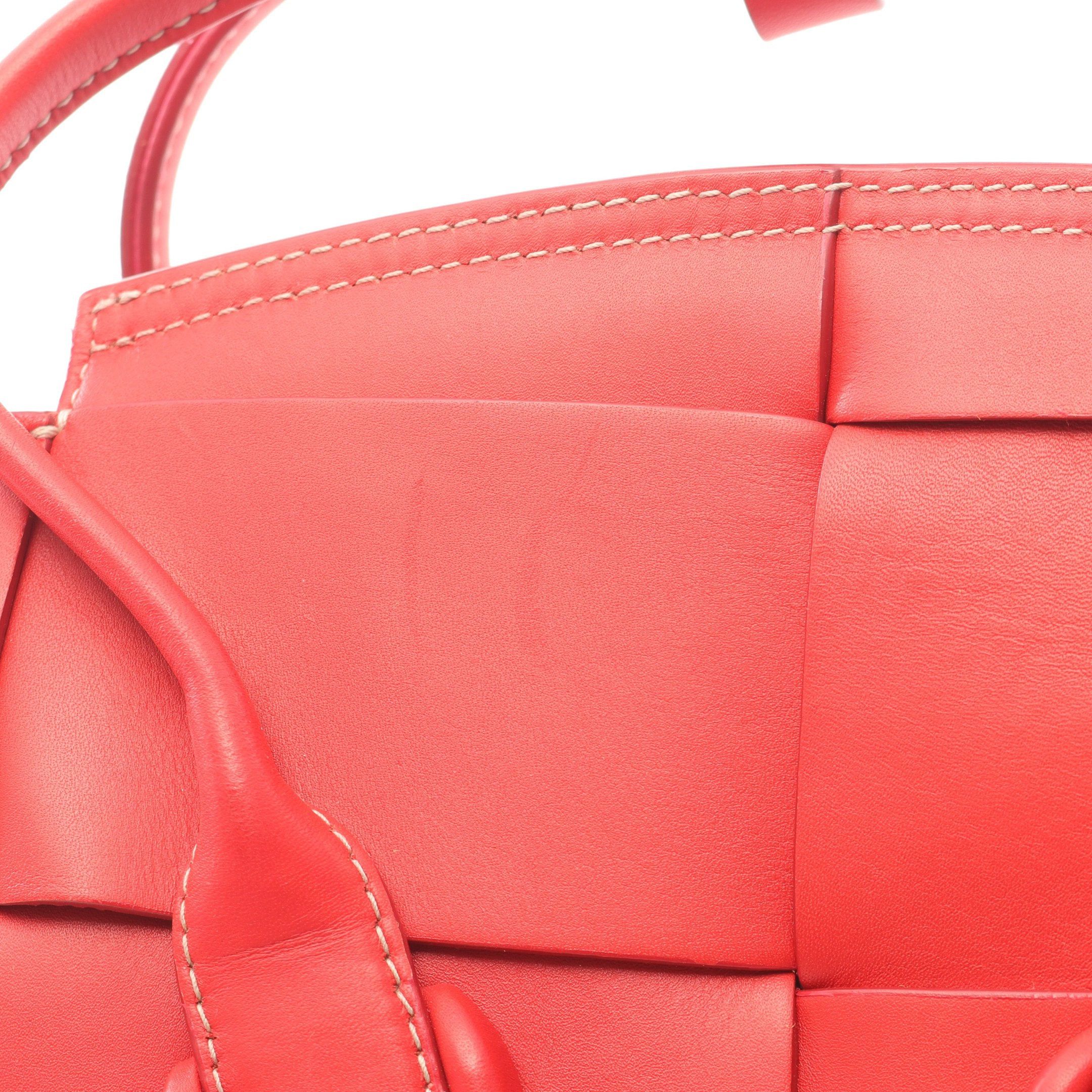Bottega Veneta Bottega Veneta Mini The Arco Handbag Leather Red Size ONE SIZE - 9 Thumbnail