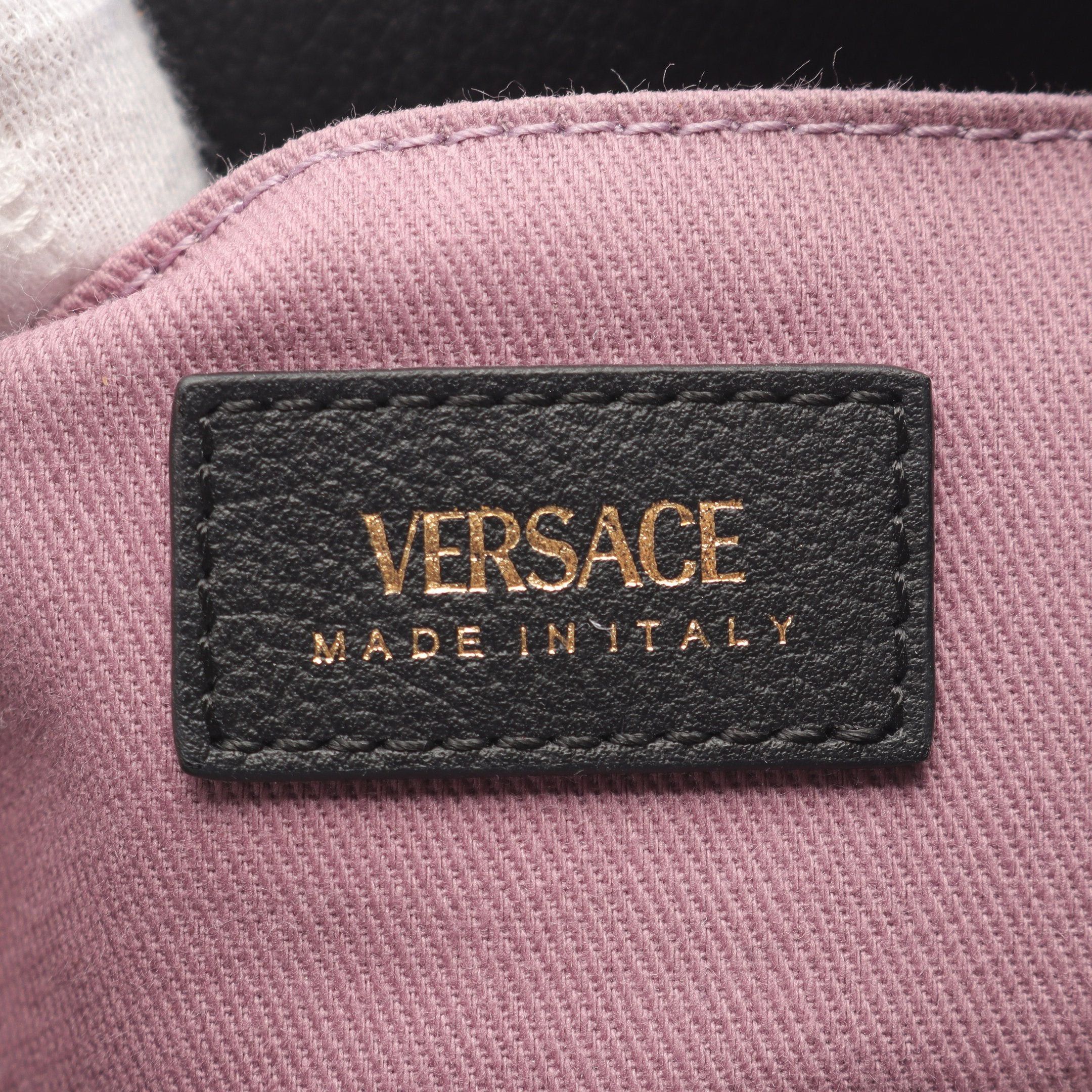 Versace Versace Medusa Square Handbag Leather Black Size ONE SIZE - 4 Thumbnail