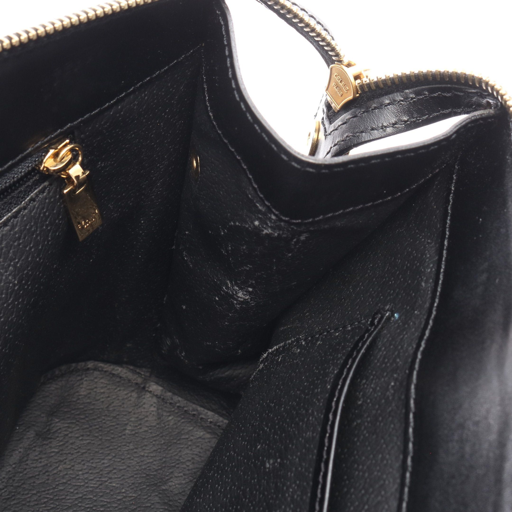 Celine Celine Macadam Handbag Leather Black Brown Size ONE SIZE - 9 Thumbnail
