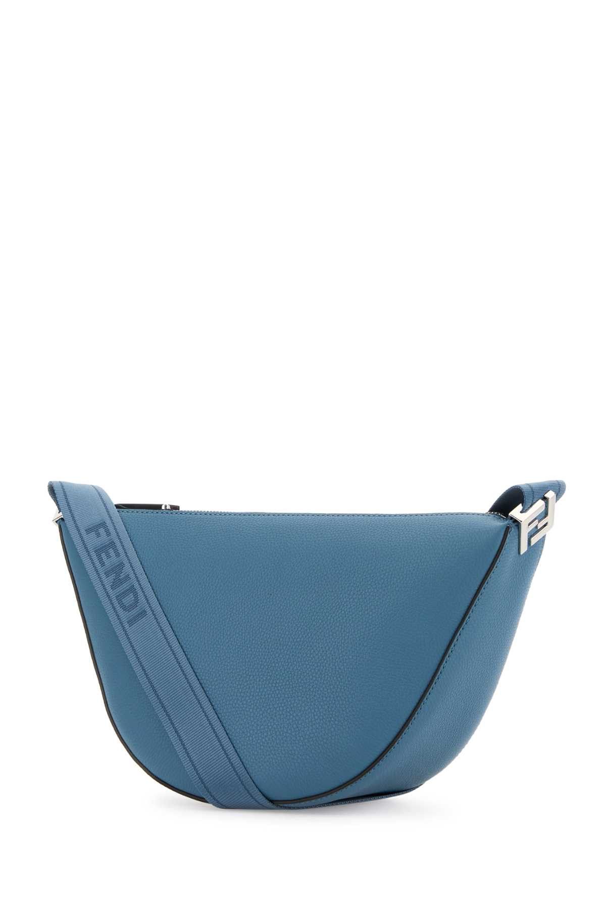 Fendi Cerulean Blue Leather Small Fendi Melon Crossbody Bag Size ONE SIZE - 2 Thumbnail
