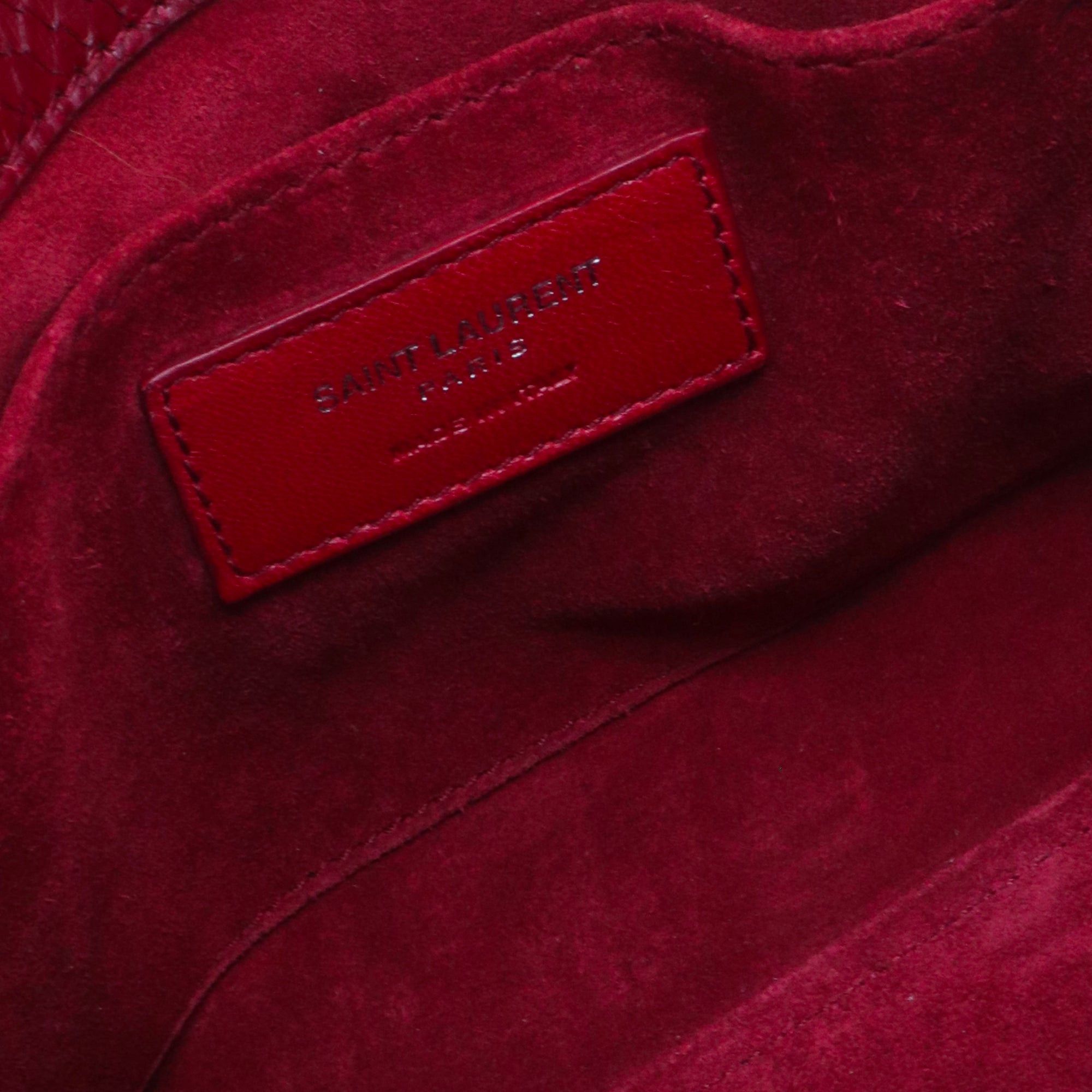 Saint Laurent Paris SAINT LAURENT - Saint Laurent Nano Day Bag in burgundy python Size ONE SIZE - 7 Thumbnail