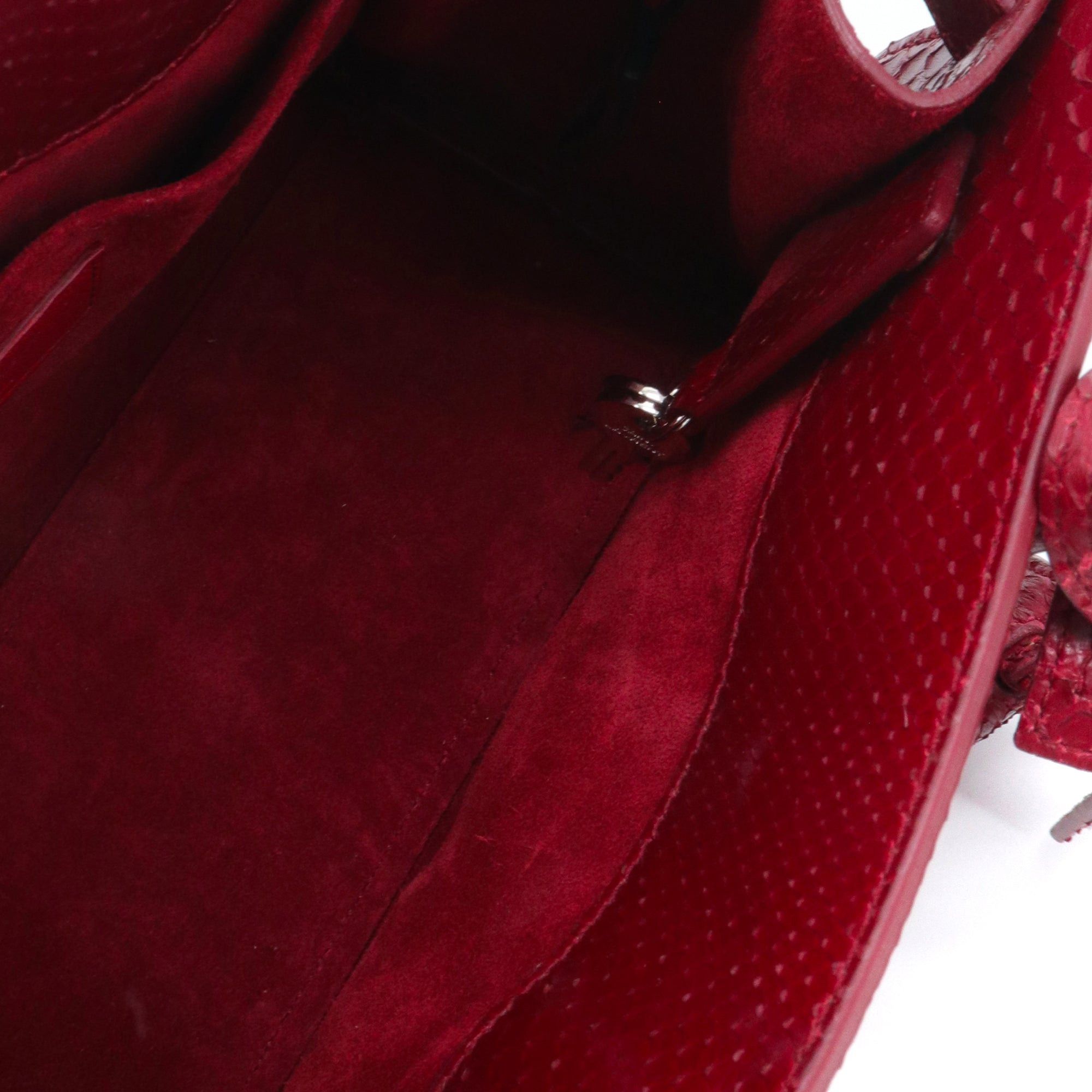 Saint Laurent Paris SAINT LAURENT - Saint Laurent Nano Day Bag in burgundy python Size ONE SIZE - 8 Thumbnail