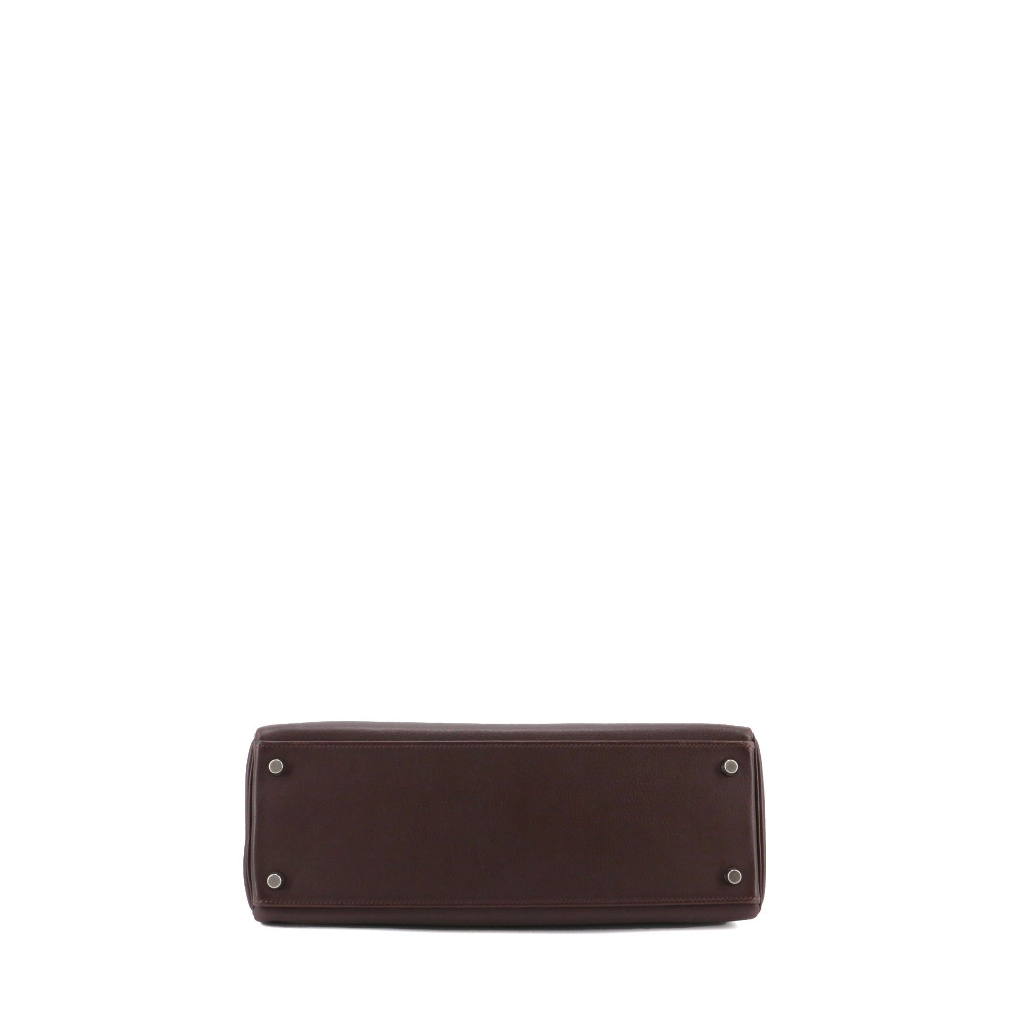 Hermes HERMÈS - Hermès Kelly 32 handbag in cocoa goatskin Size ONE SIZE - 4 Thumbnail