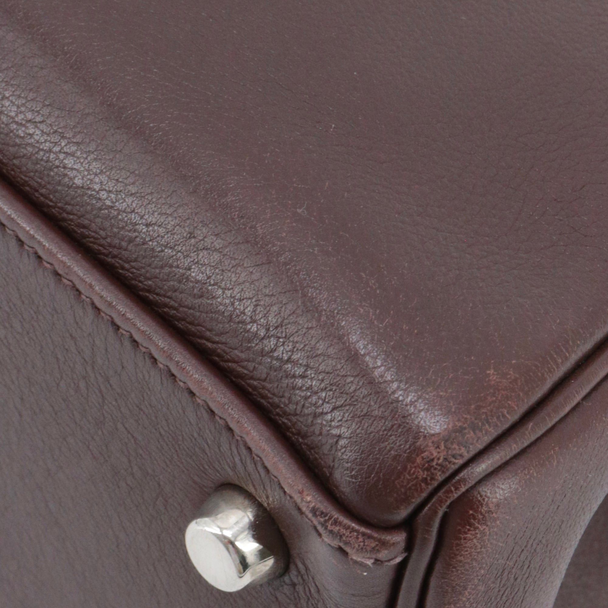 Hermes HERMÈS - Hermès Kelly 32 handbag in cocoa goatskin Size ONE SIZE - 8 Thumbnail