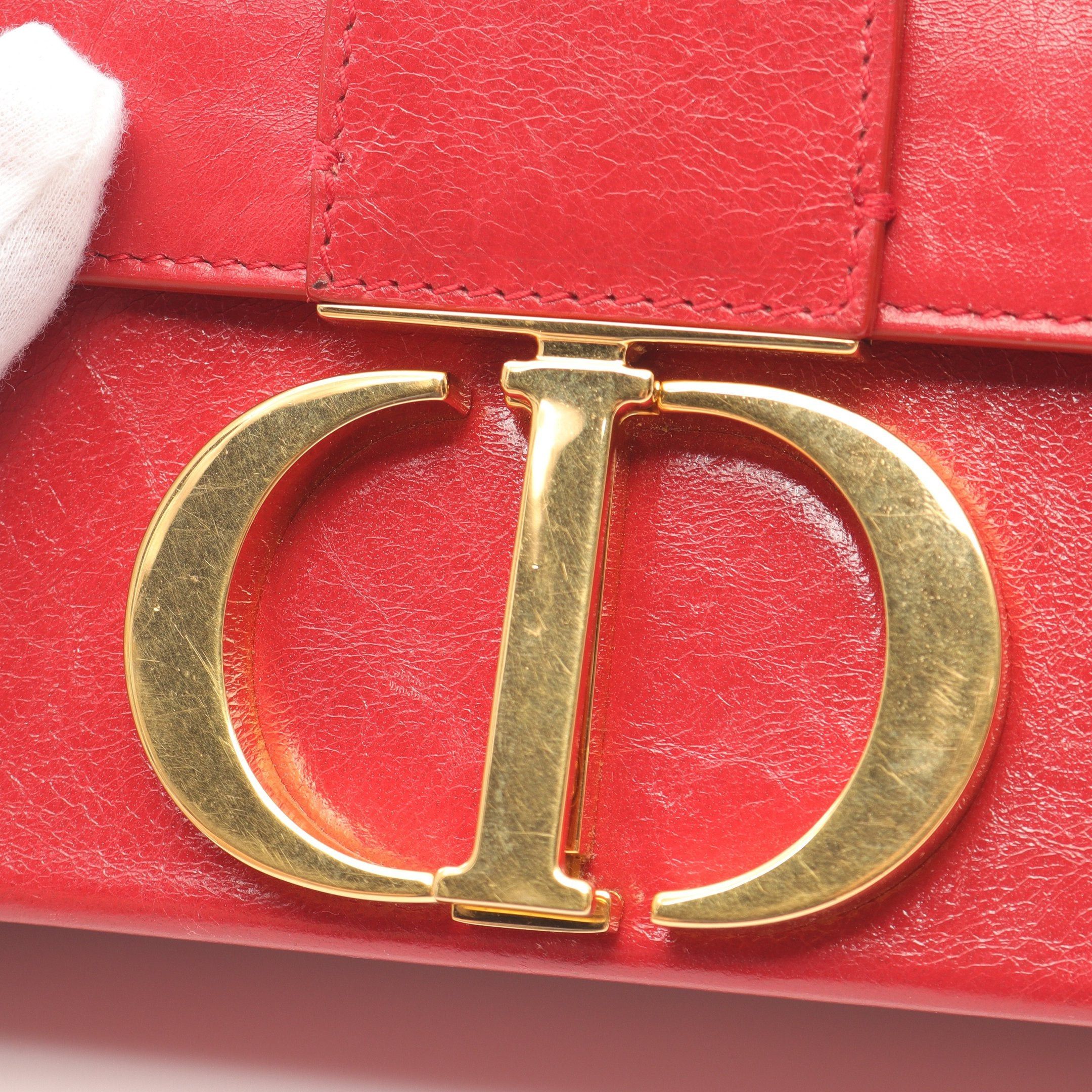 Dior Dior 30 Montaigne Box Shoulder Bag Leather Red Size ONE SIZE - 5 Thumbnail