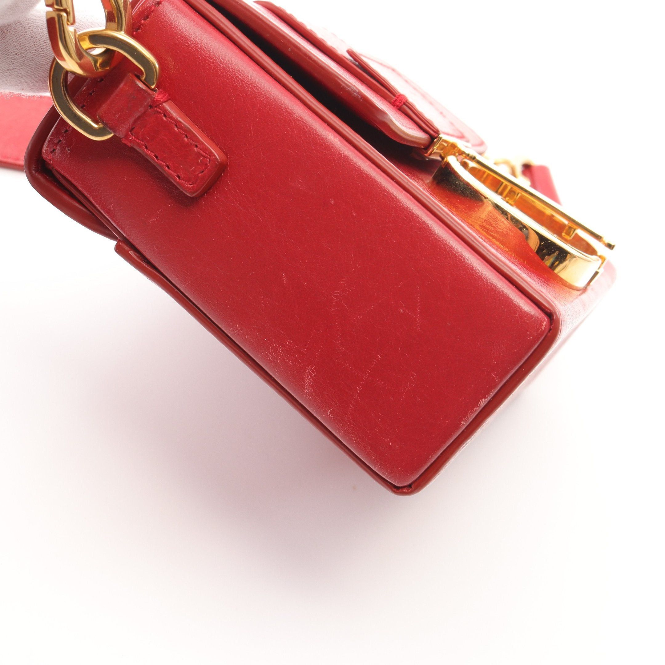 Dior Dior 30 Montaigne Box Shoulder Bag Leather Red Size ONE SIZE - 7 Thumbnail