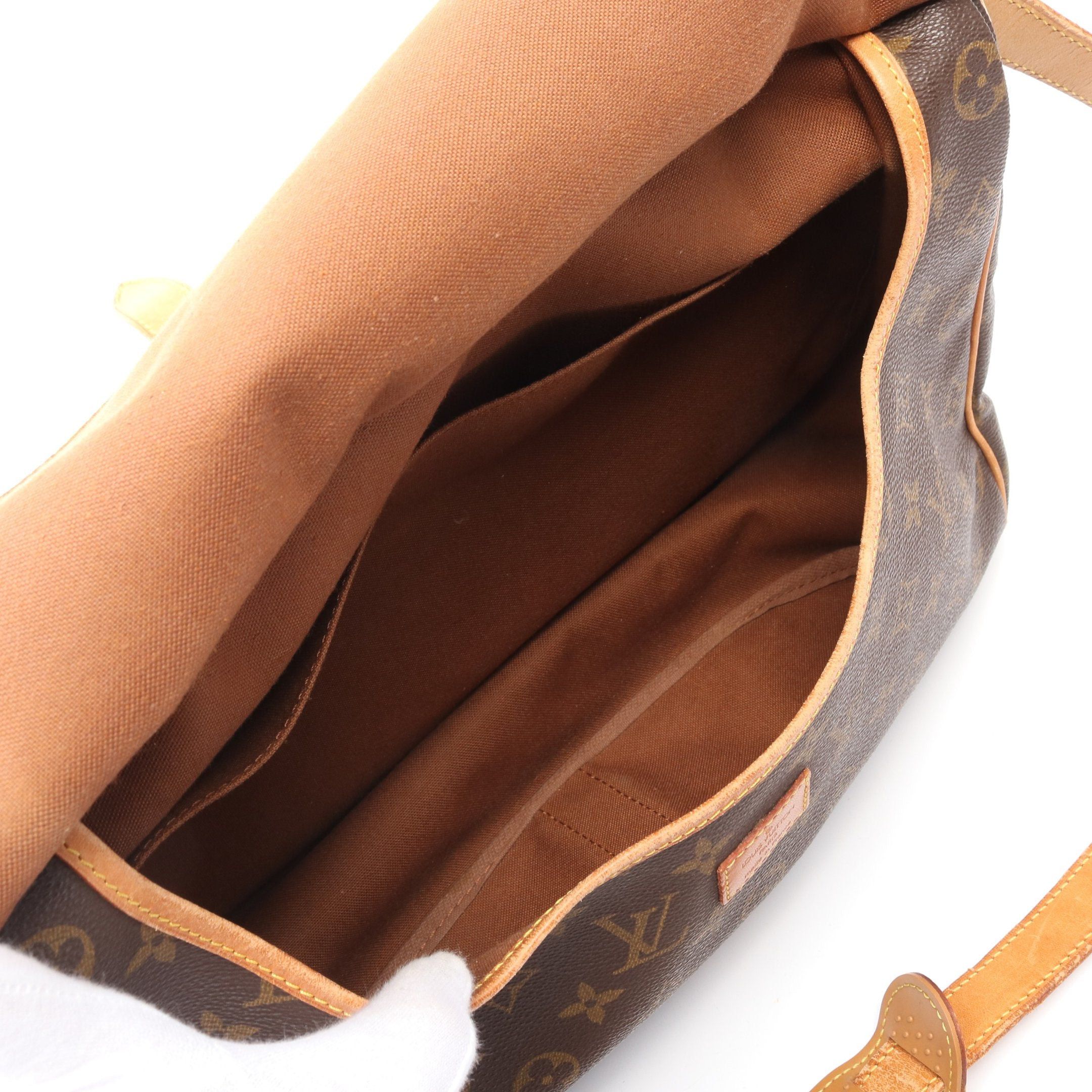 Louis Vuitton Louis Vuitton Saumur 35 Monogram Shoulder Bag Leather Brown Size ONE SIZE - 4 Thumbnail