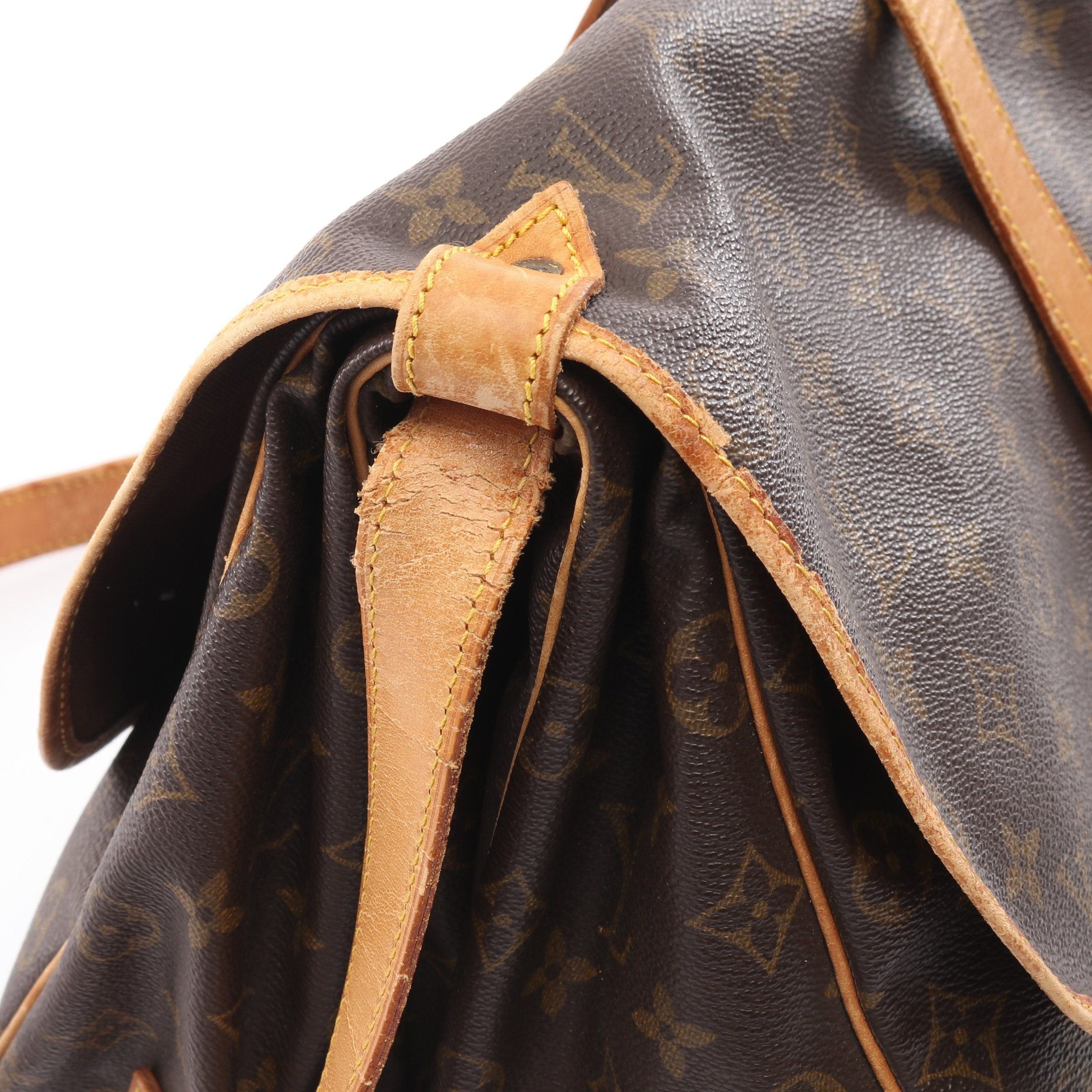 Louis Vuitton Louis Vuitton Saumur 35 Monogram Shoulder Bag Leather Brown Size ONE SIZE - 10 Thumbnail