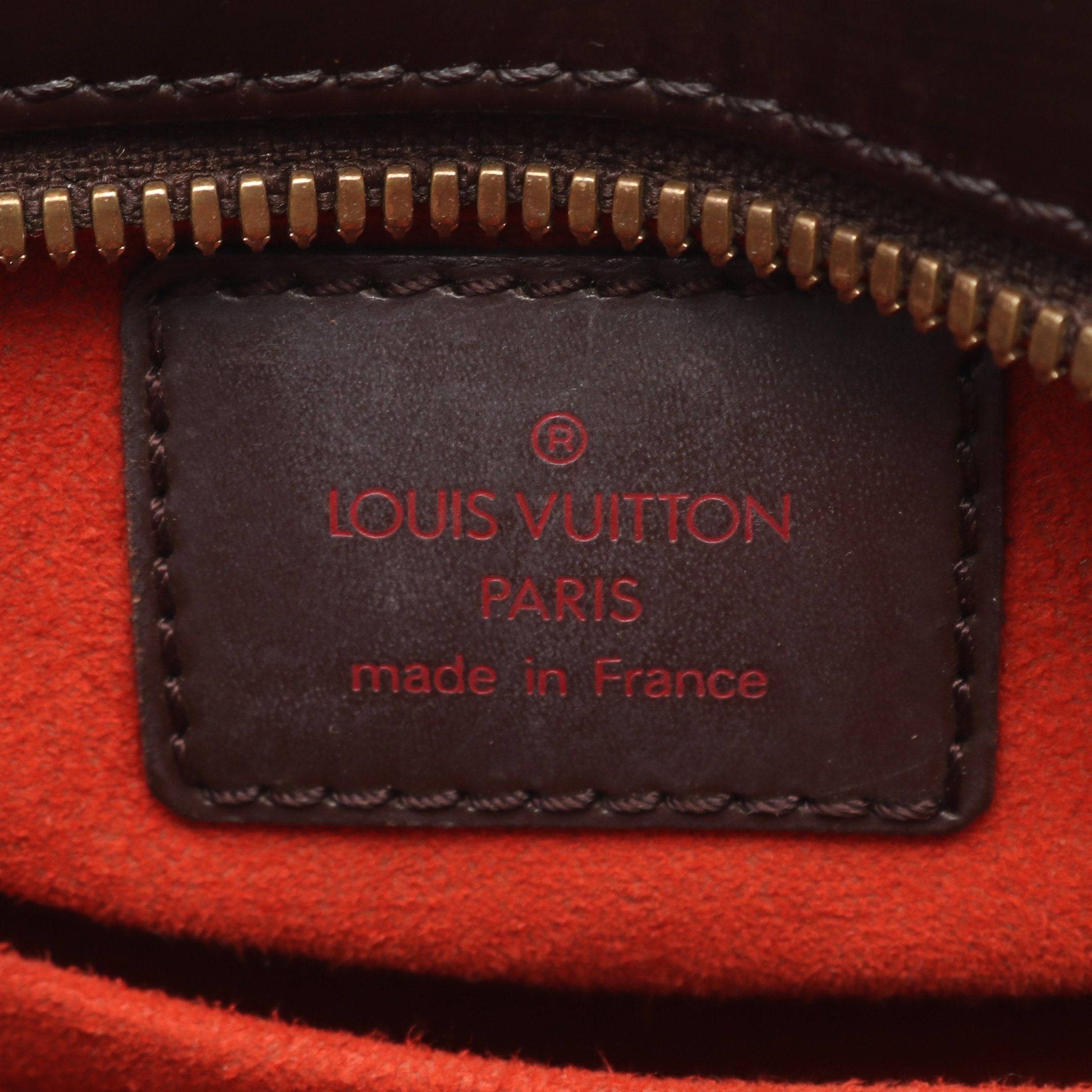 Louis Vuitton Louis Vuitton Saria Horizontal Damier Ebene Handbag Leather Brown Size ONE SIZE - 4 Thumbnail