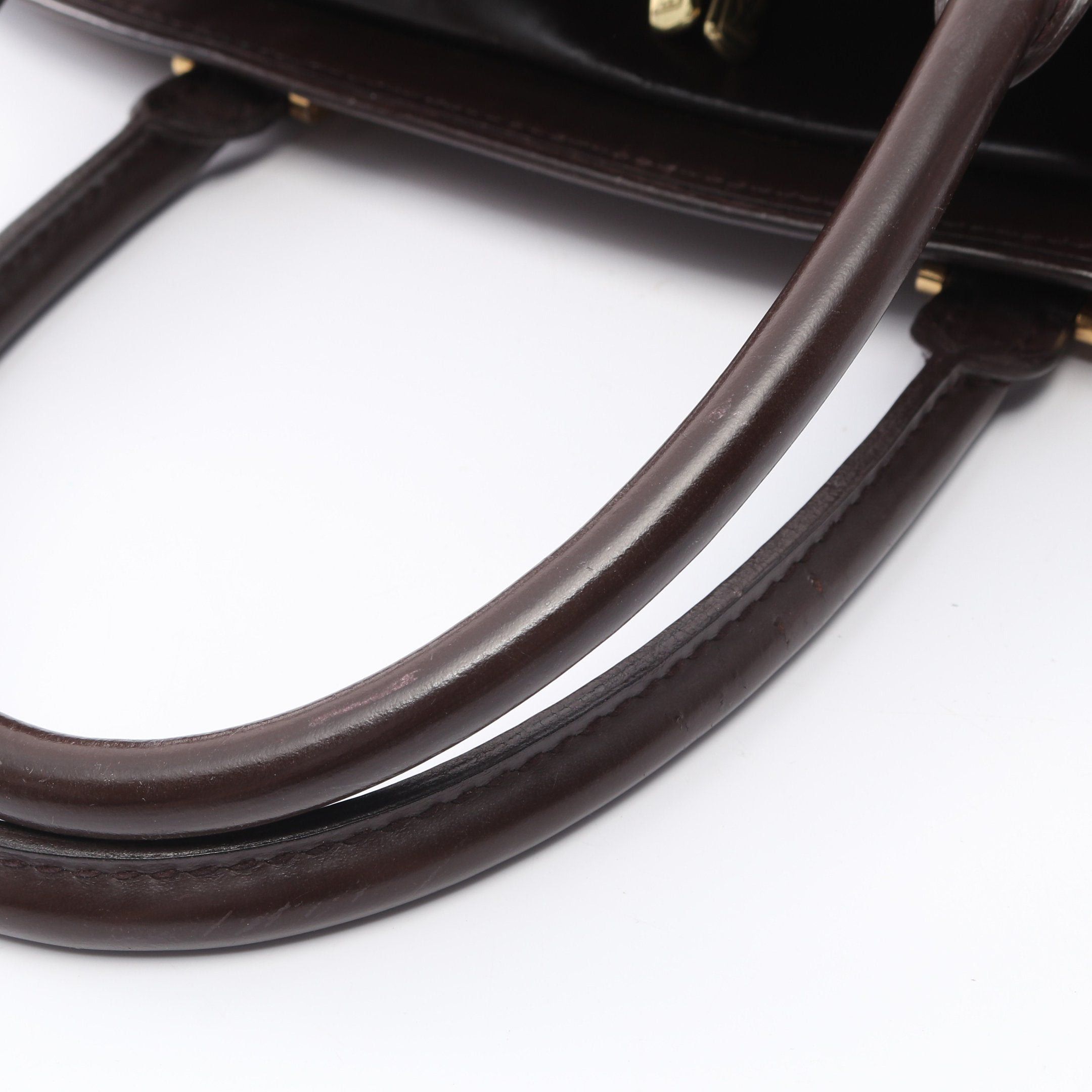 Louis Vuitton Louis Vuitton Saria Horizontal Damier Ebene Handbag Leather Brown Size ONE SIZE - 8 Thumbnail