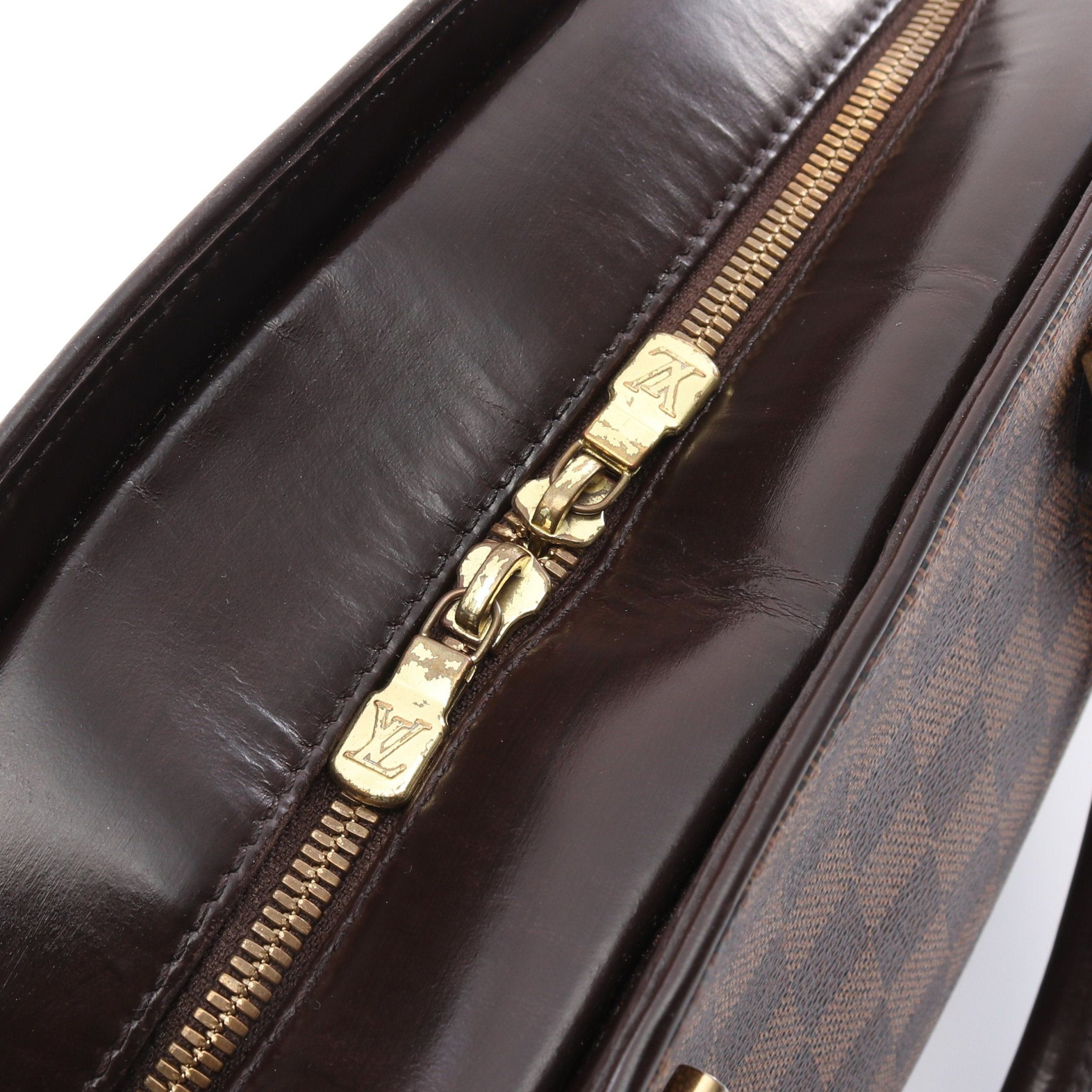 Louis Vuitton Louis Vuitton Saria Horizontal Damier Ebene Handbag Leather Brown Size ONE SIZE - 12 Thumbnail