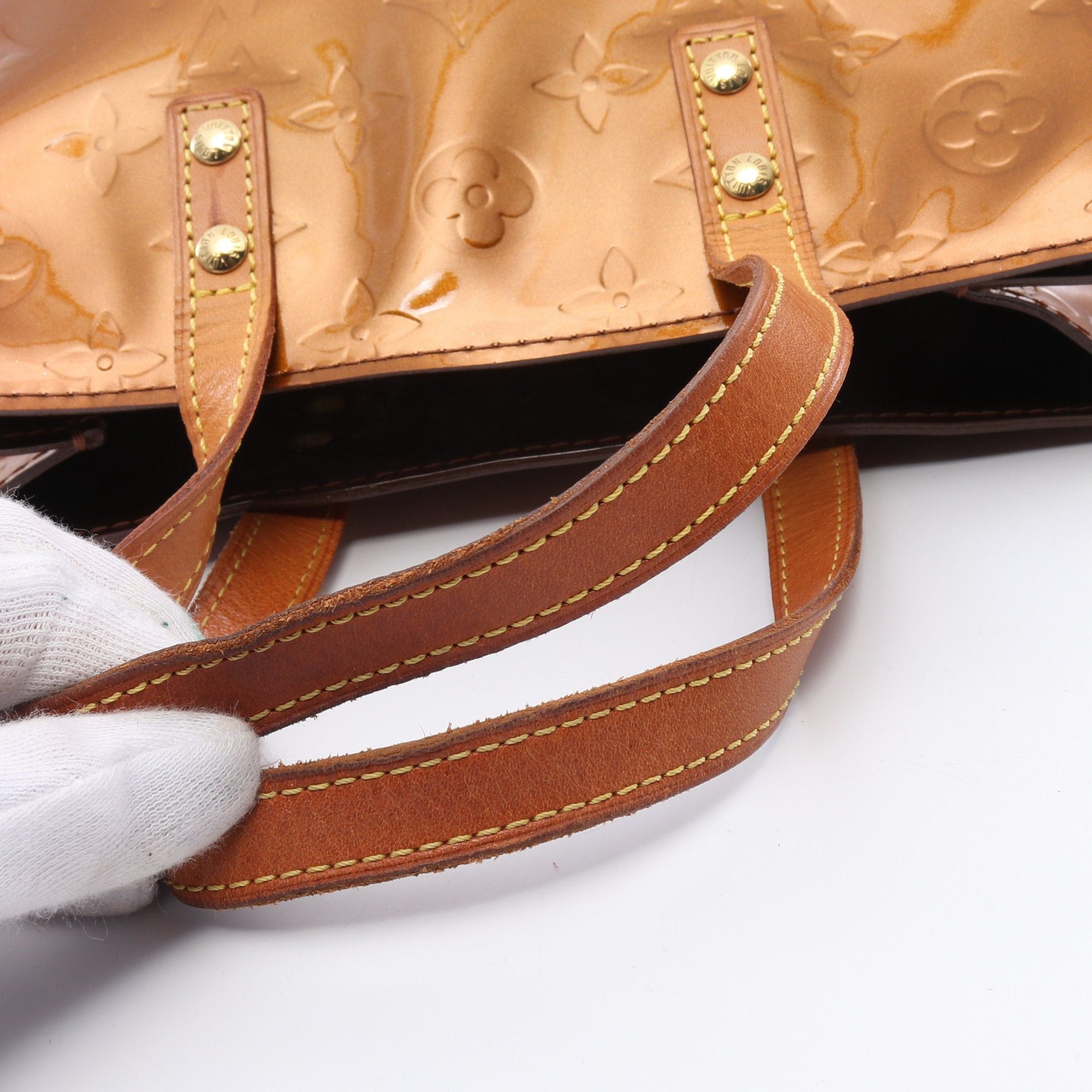 Louis Vuitton Louis Vuitton Lead Pm Monogram Vernis Handbag Leather Bronze Size ONE SIZE - 8 Thumbnail