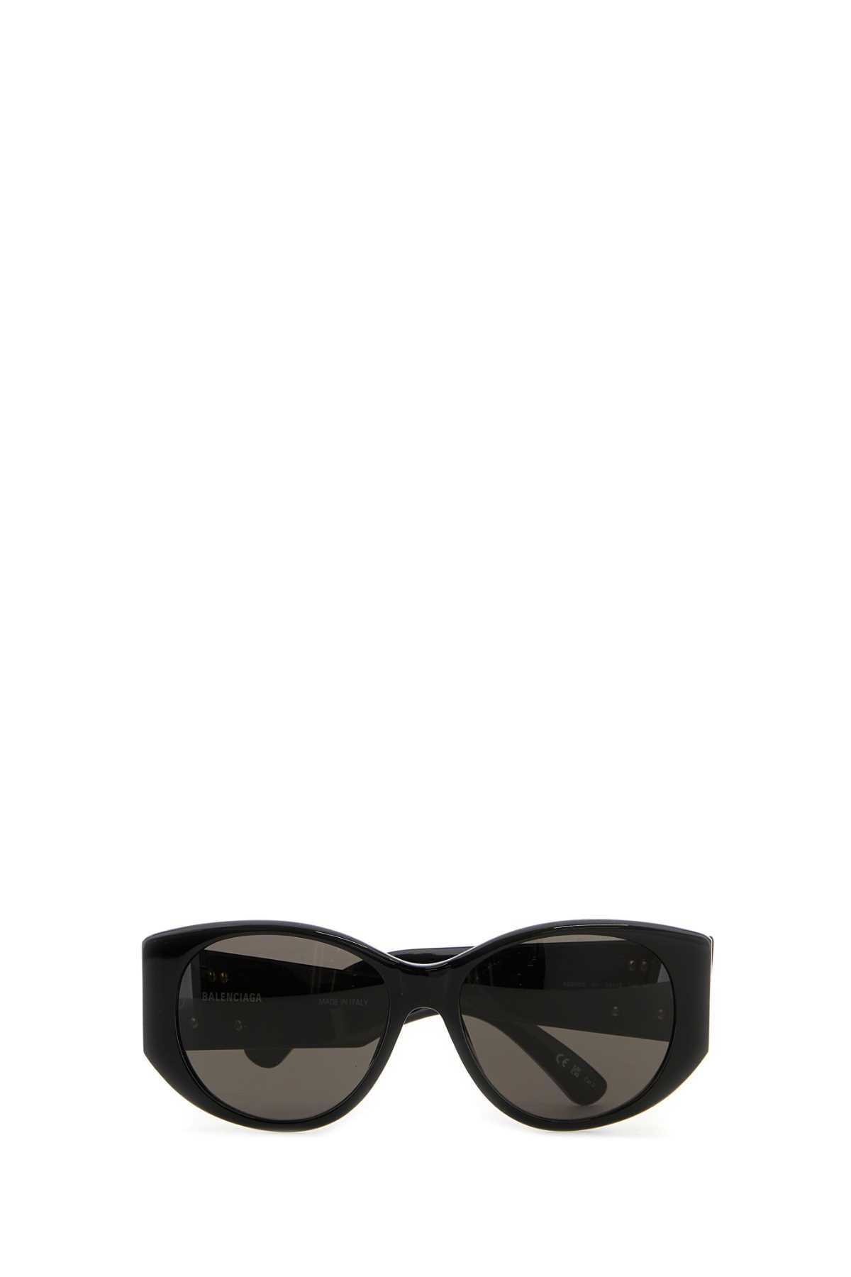 Balenciaga Black Acetate Nano Round Sunglasses Size ONE SIZE - 2 Thumbnail